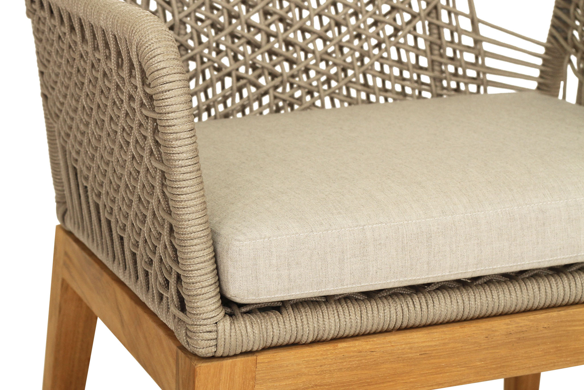 Key Largo Outdoor Dining Chair - Light Grey - Image 7