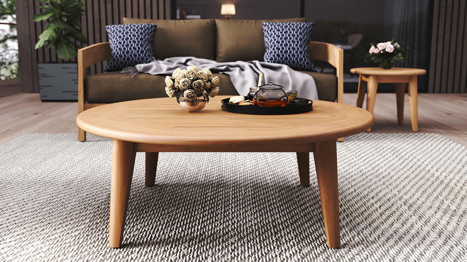 Maroochydore Outdoor Coffee Table - Round - Image 2