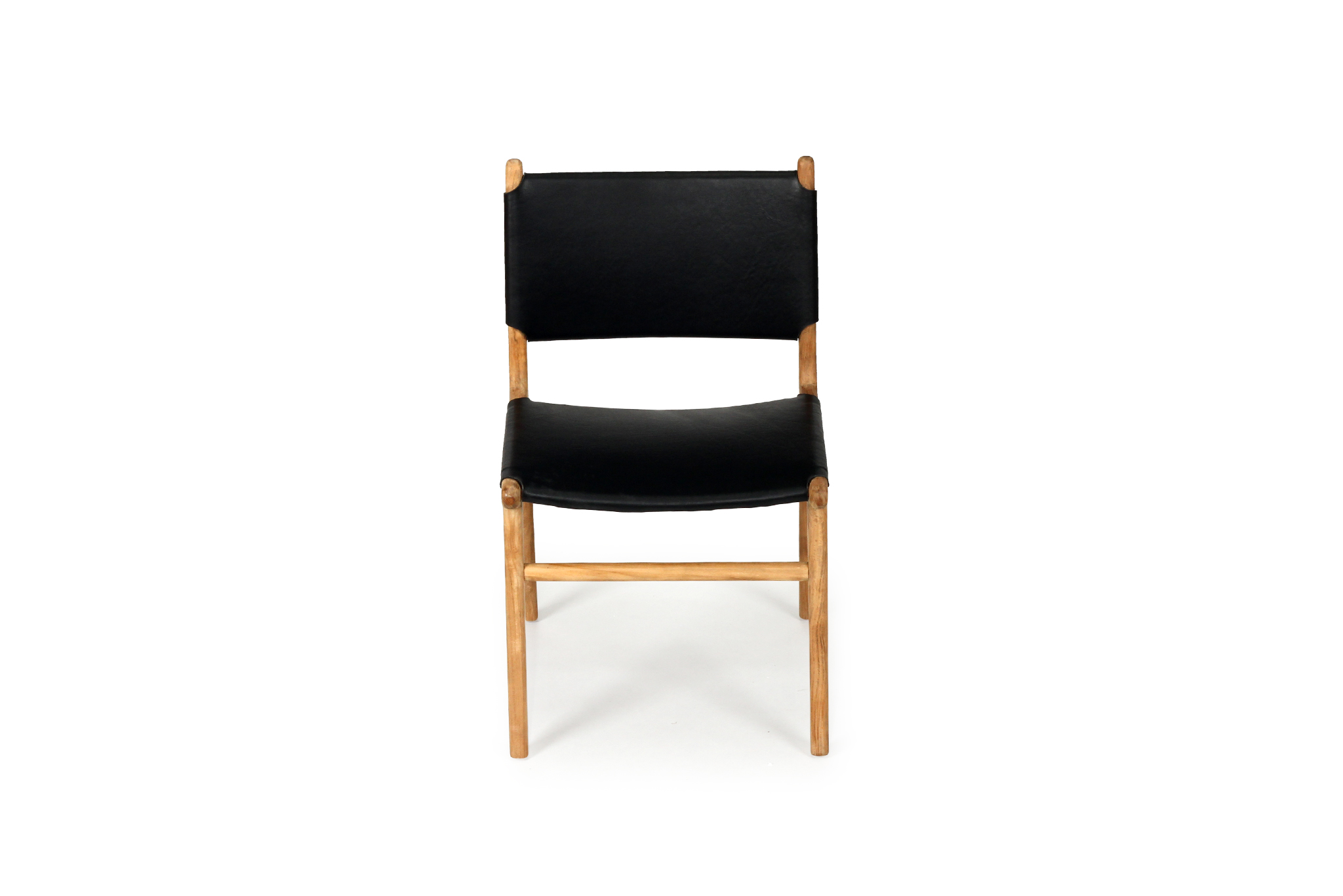 Pasadena Leather Side Chair - Black - Image 4