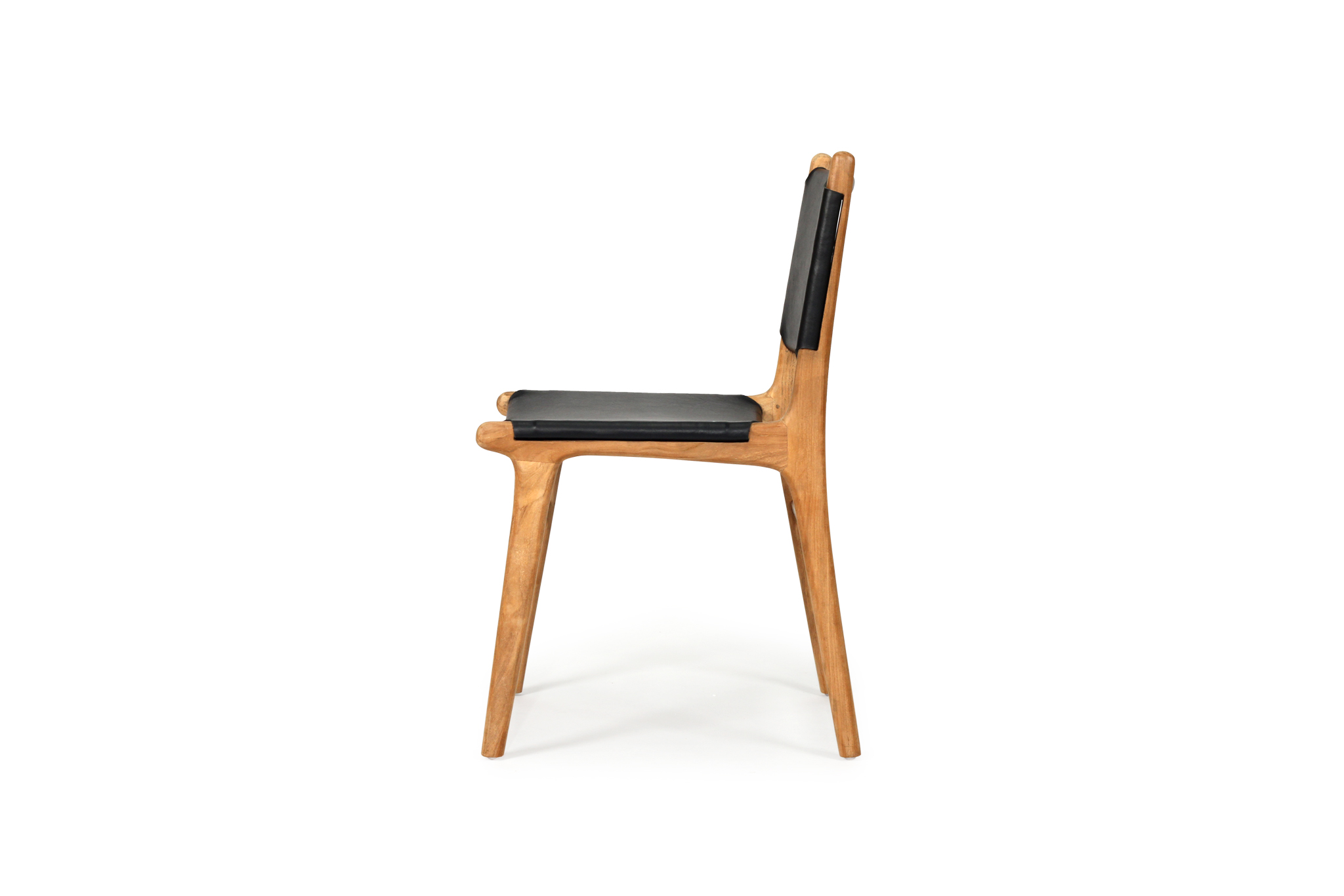 Pasadena Leather Side Chair - Black - Image 5