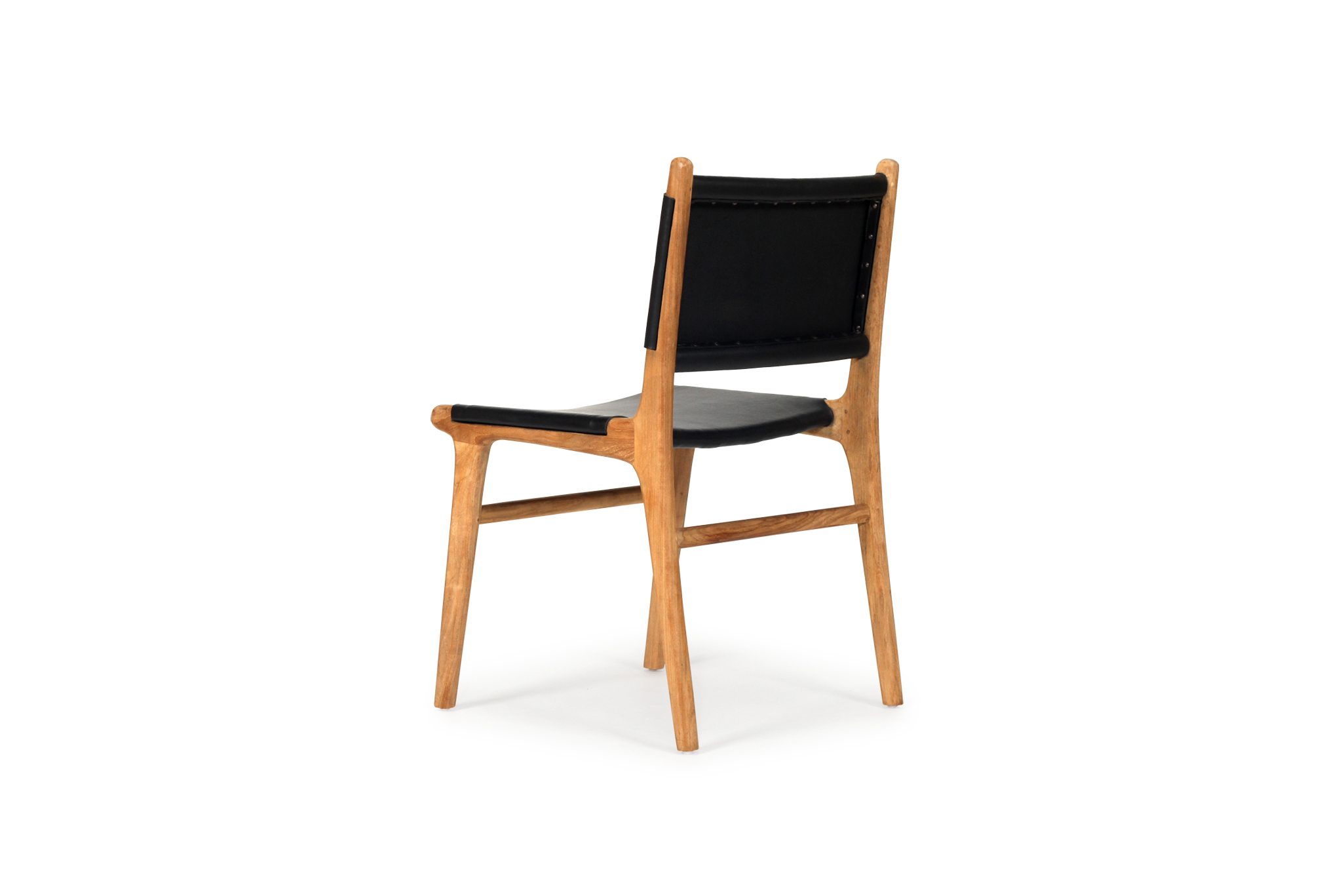 Pasadena Leather Side Chair - Black - Image 6