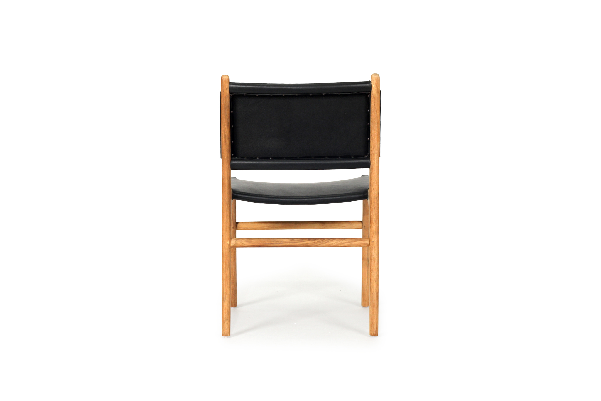 Pasadena Leather Side Chair - Black - Image 7