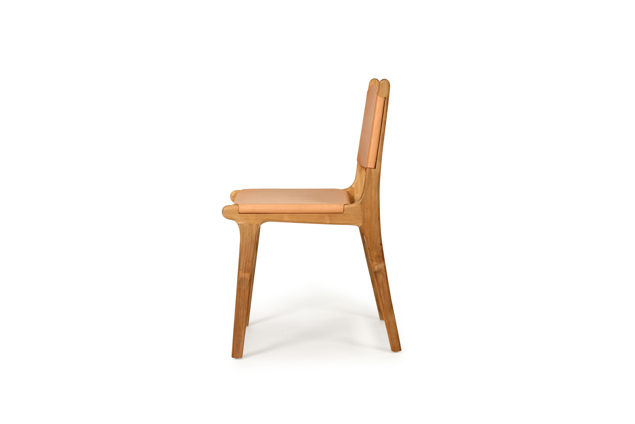 Pasadena Leather Side Chair - Natural - Image 5