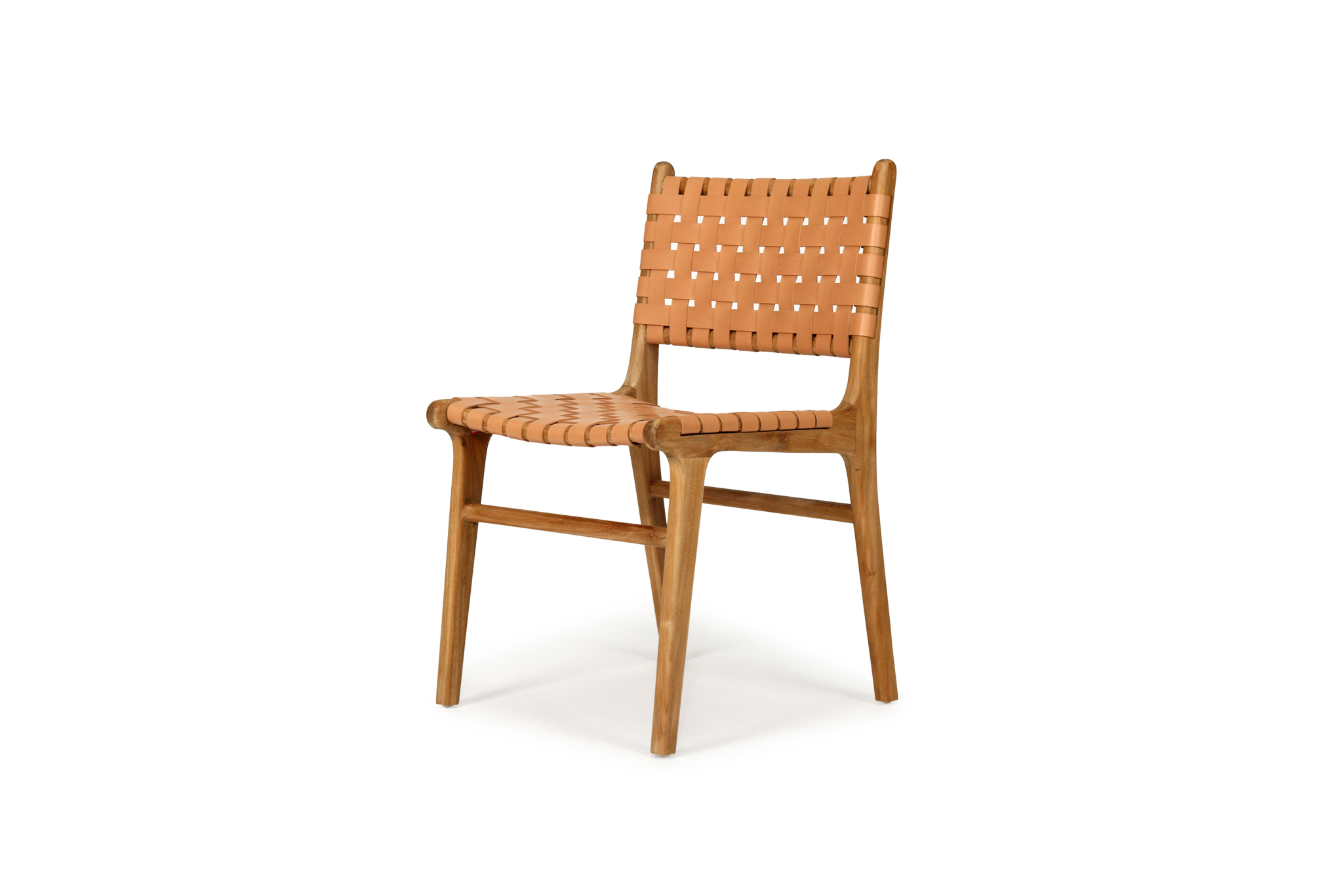Pasadena Woven Leather Side Chair - Natural - Image 4