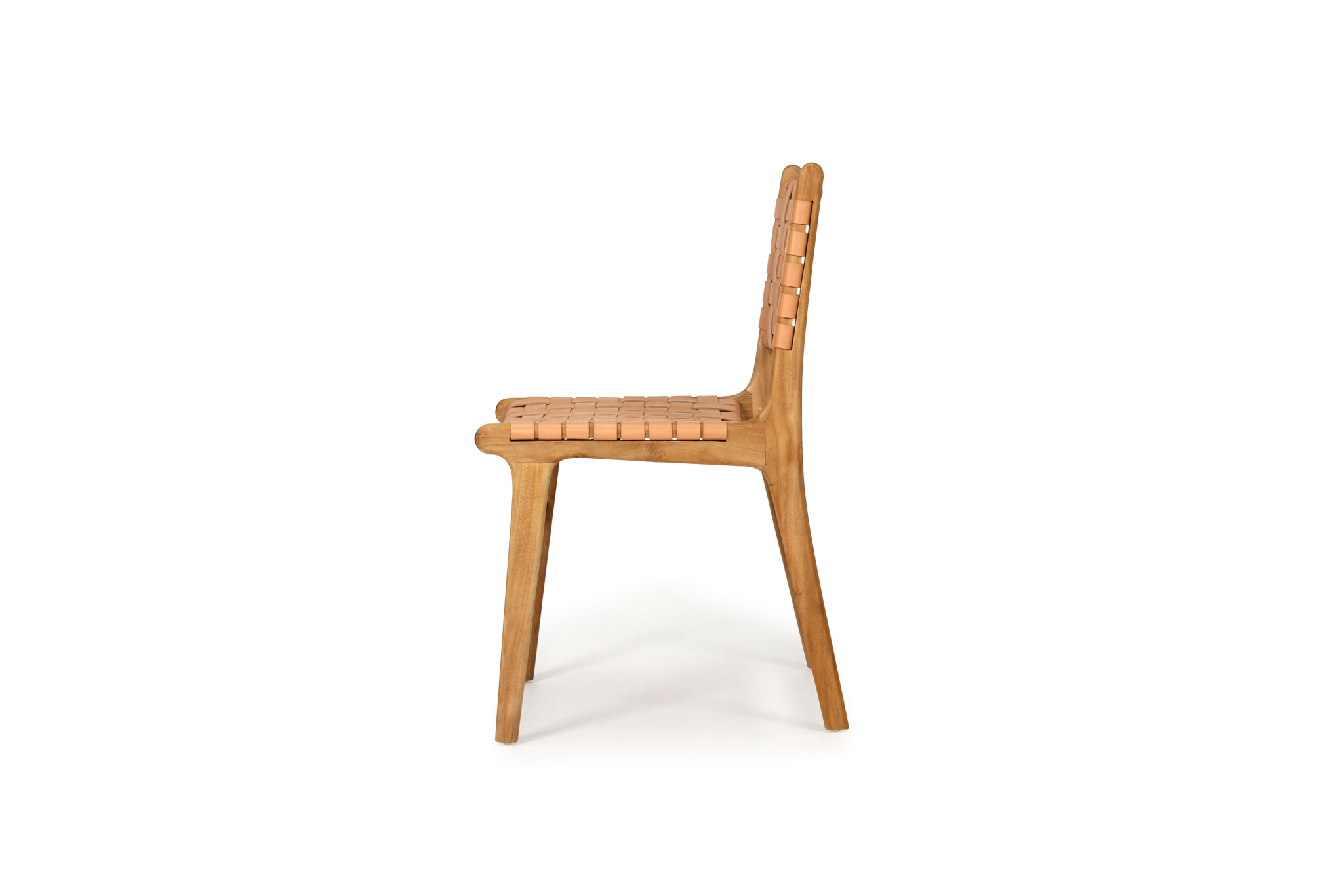 Pasadena Woven Leather Side Chair - Natural - Image 5