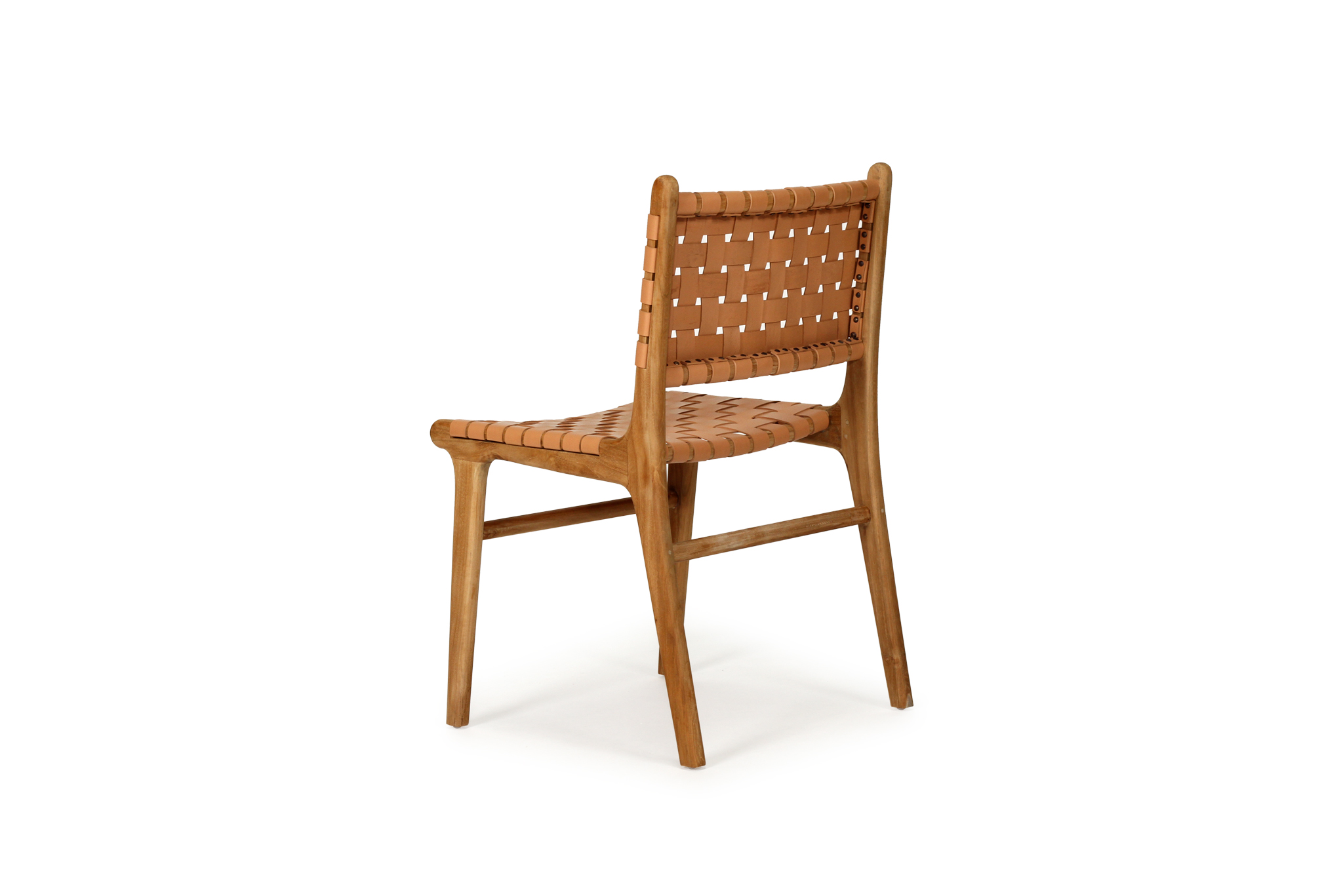 Pasadena Woven Leather Side Chair - Natural - Image 6