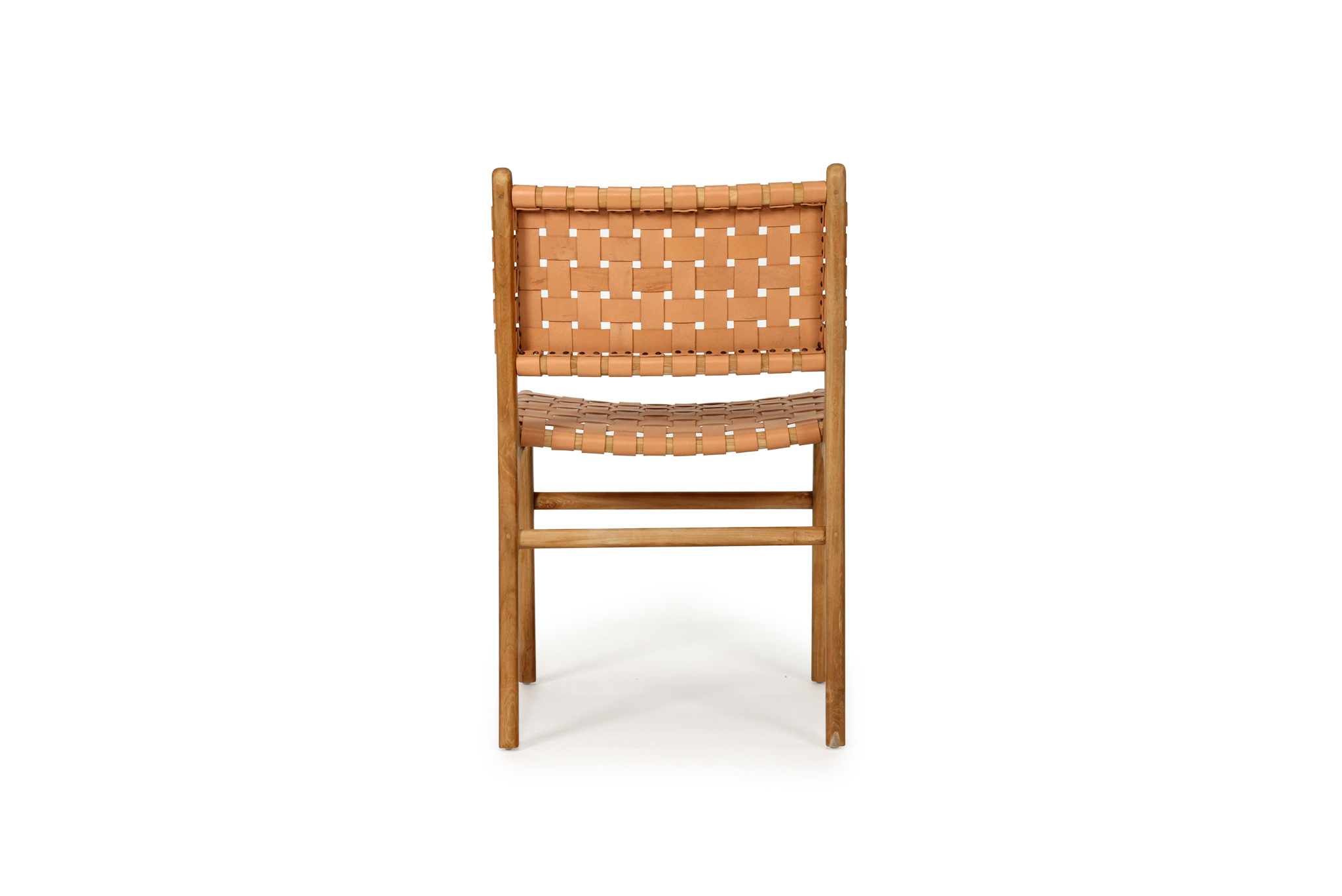 Pasadena Woven Leather Side Chair - Natural - Image 7