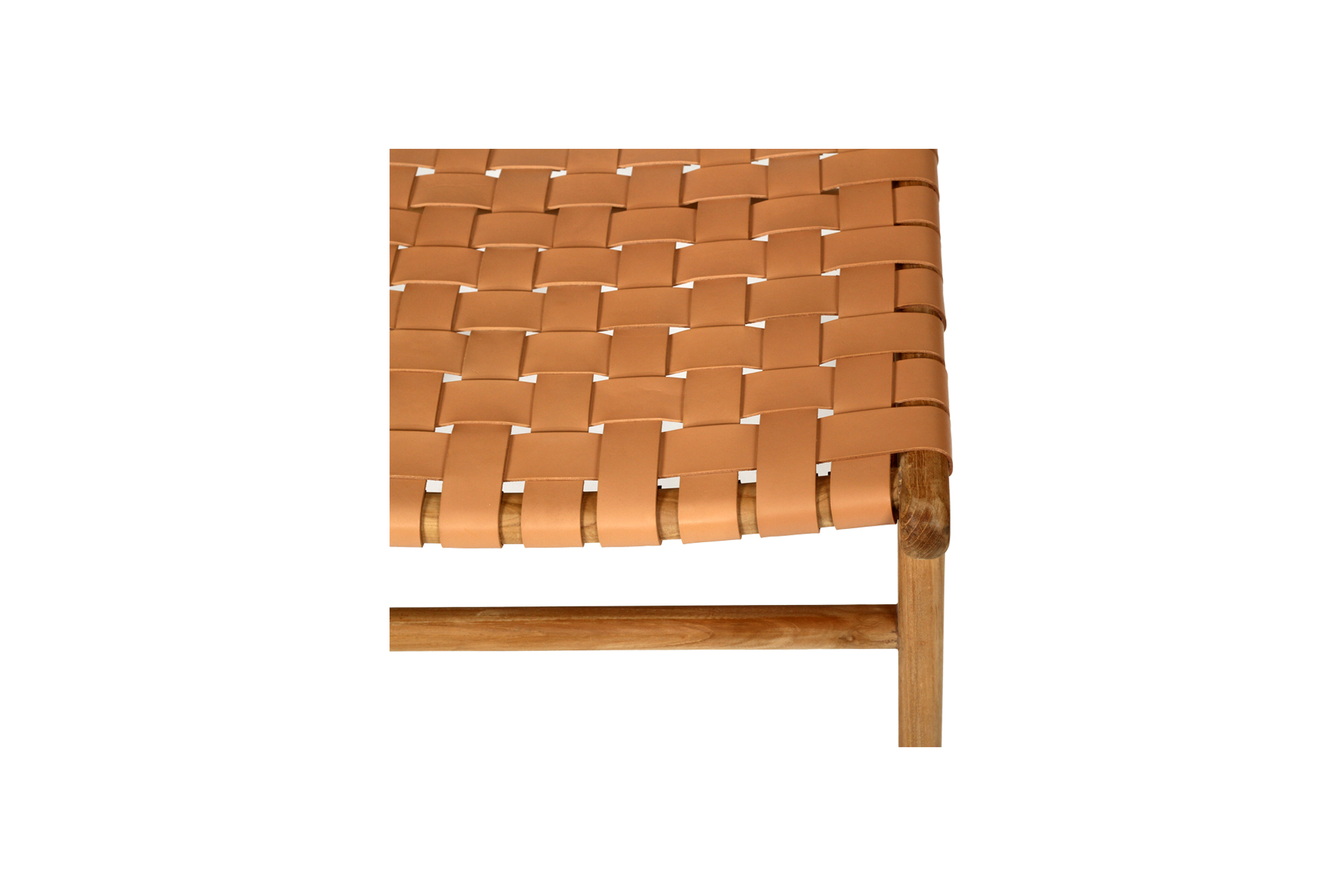 Pasadena Woven Leather Side Chair - Natural - Image 8