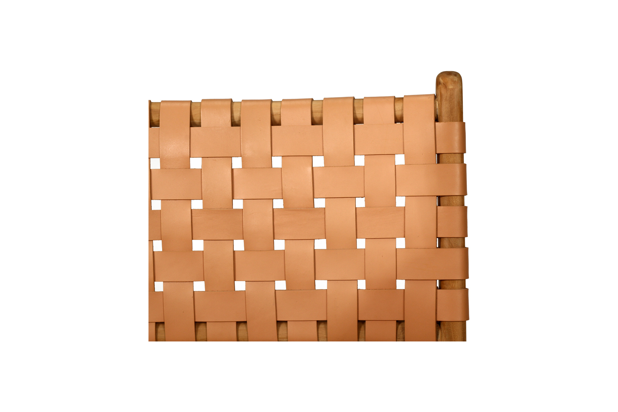 Pasadena Woven Leather Side Chair - Natural - Image 9