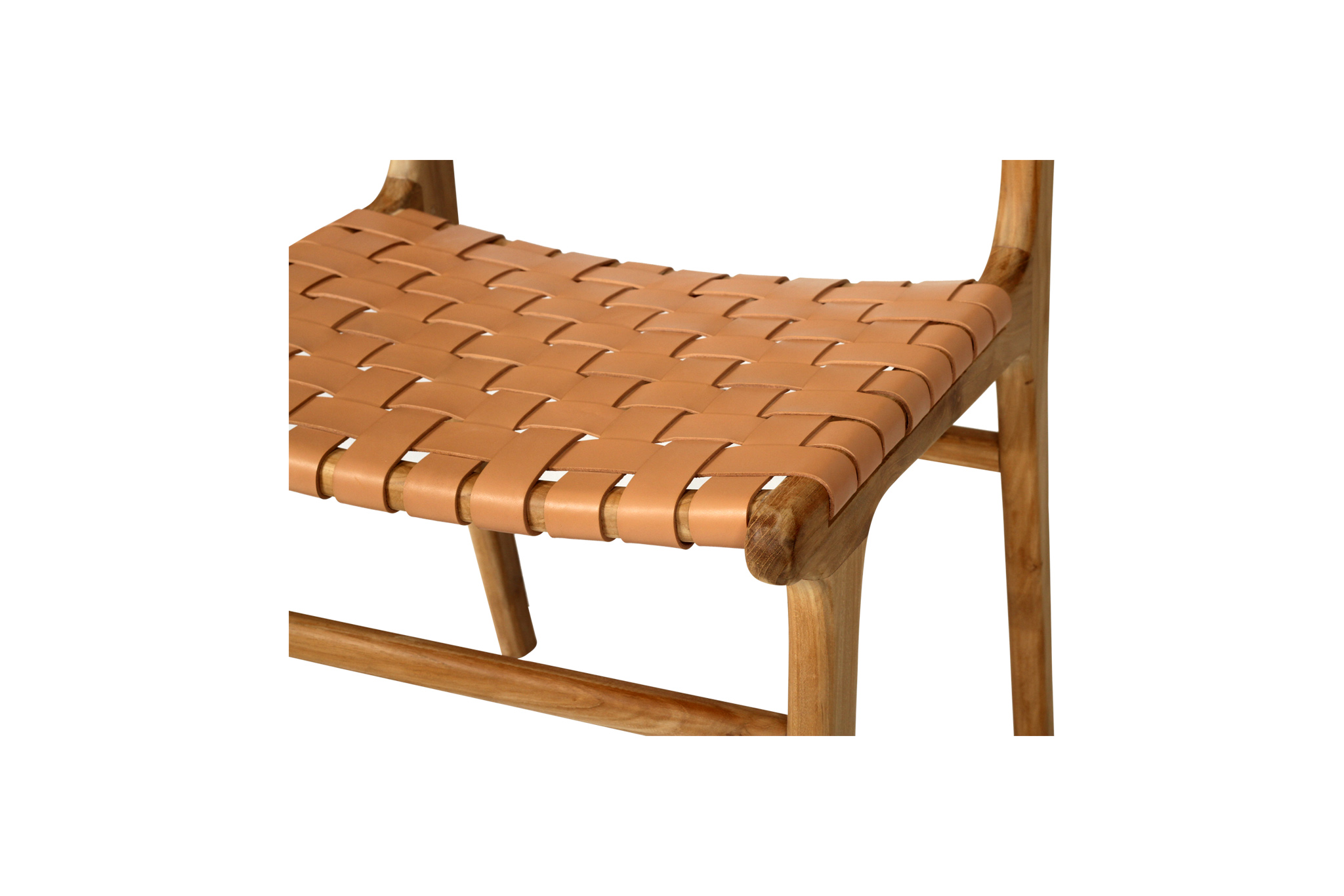 Pasadena Woven Leather Side Chair - Natural - Image 10