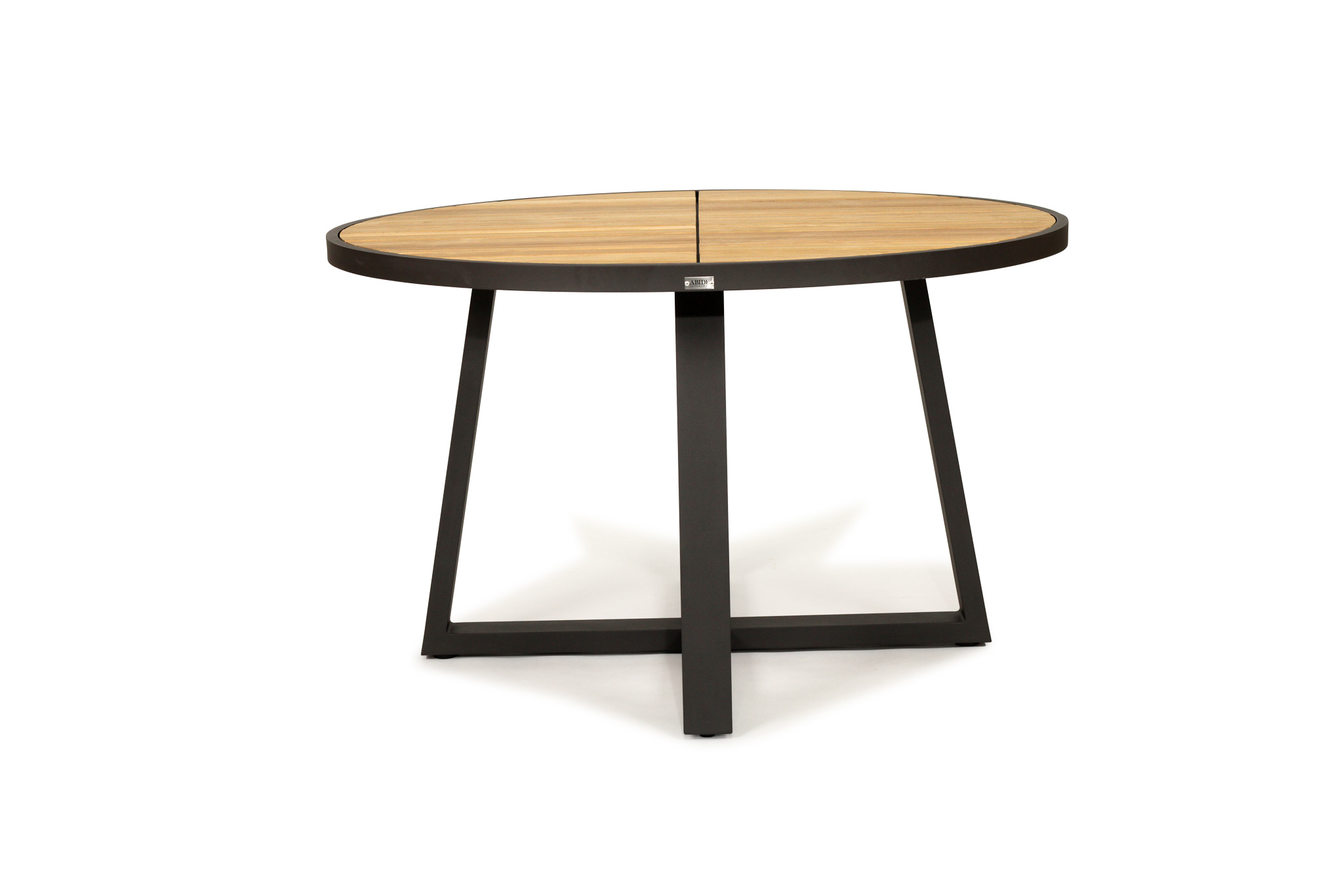 Watego Outdoor Round Dining Table - 1.25m - Asteroid Black (charcoal) Powder Coated Legs