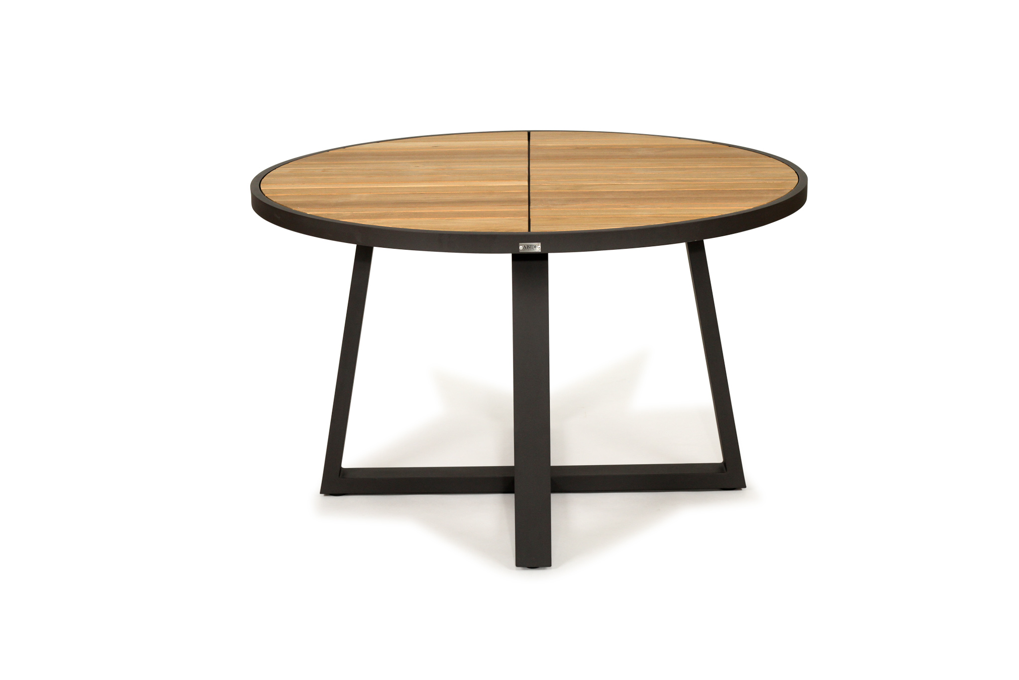 Watego Outdoor Round Dining Table - 1.25m - Asteroid Black (charcoal) Powder Coated Legs - Image 2