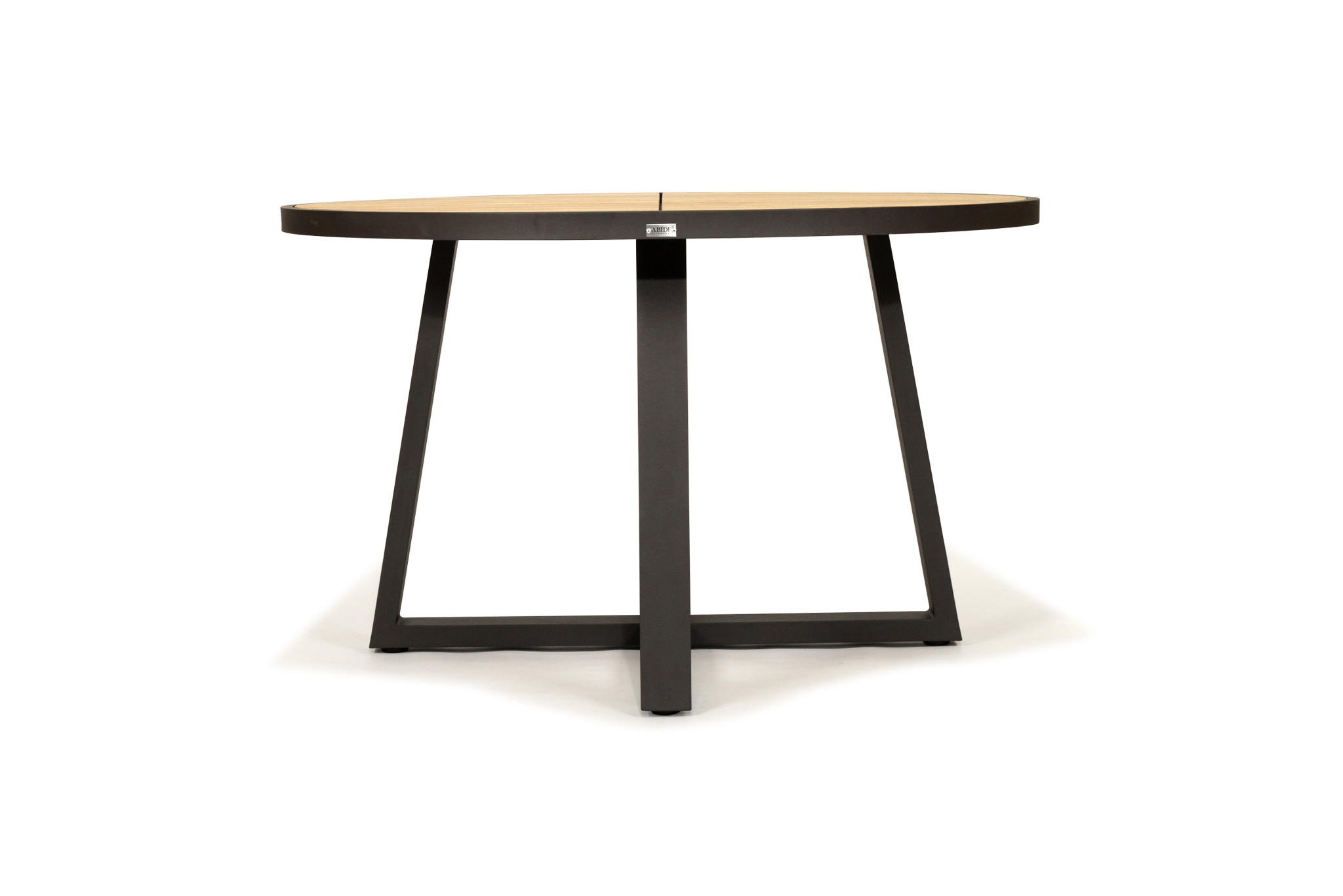 Watego Outdoor Round Dining Table - 1.25m - Asteroid Black (charcoal) Powder Coated Legs - Image 3