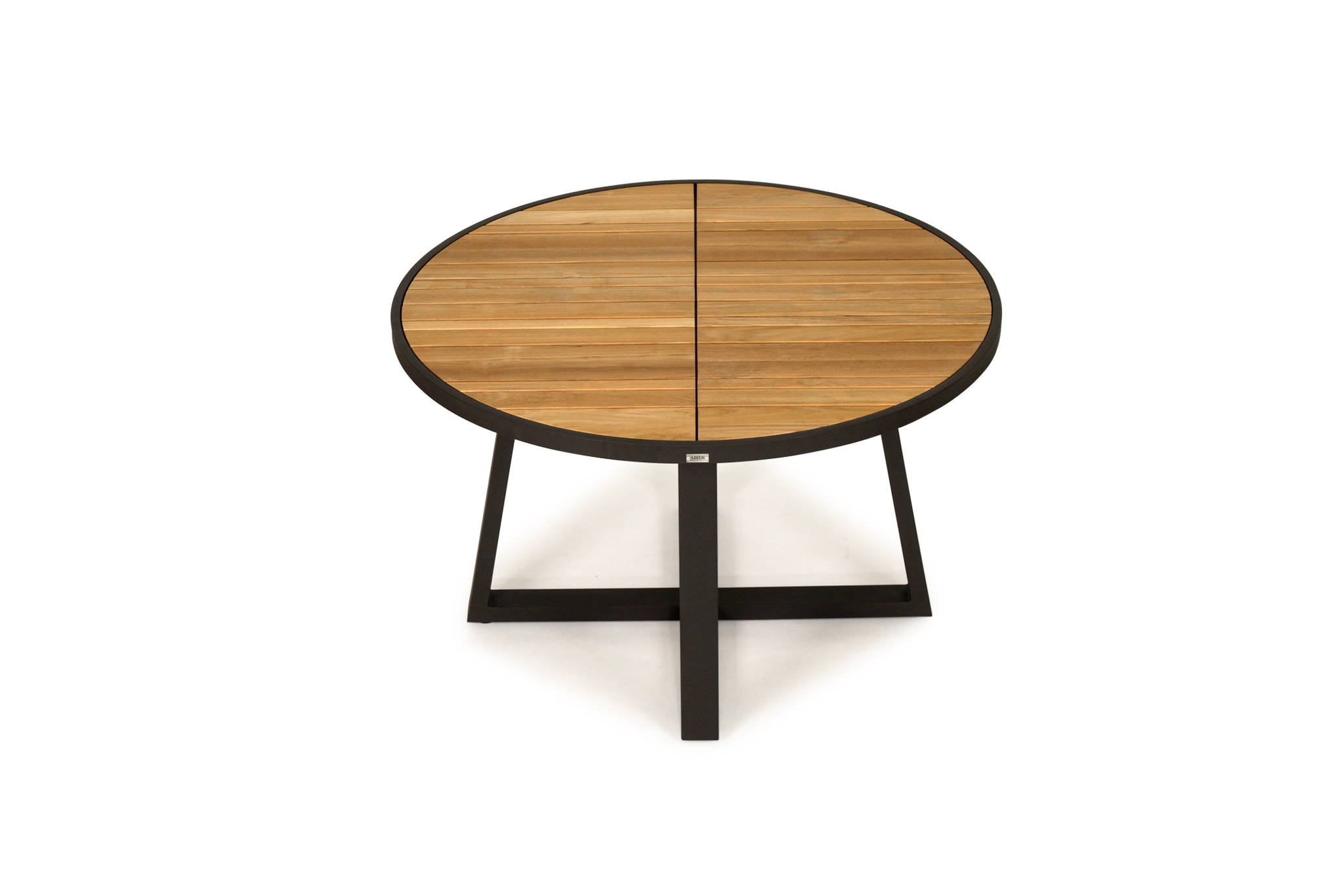 Watego Outdoor Round Dining Table - 1.25m - Asteroid Black (charcoal) Powder Coated Legs - Image 5