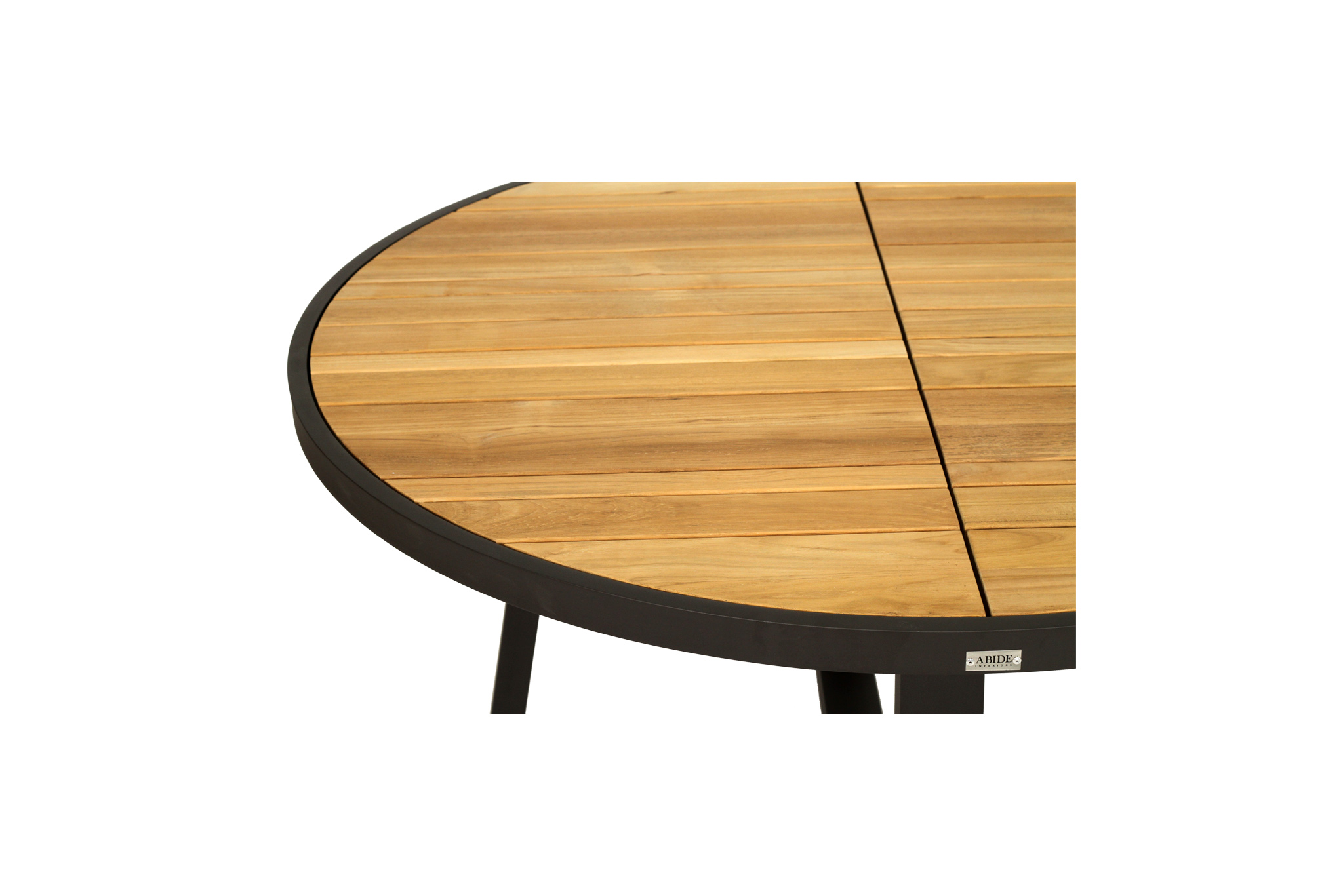 Watego Outdoor Round Dining Table - 1.25m - Asteroid Black (charcoal) Powder Coated Legs - Image 6