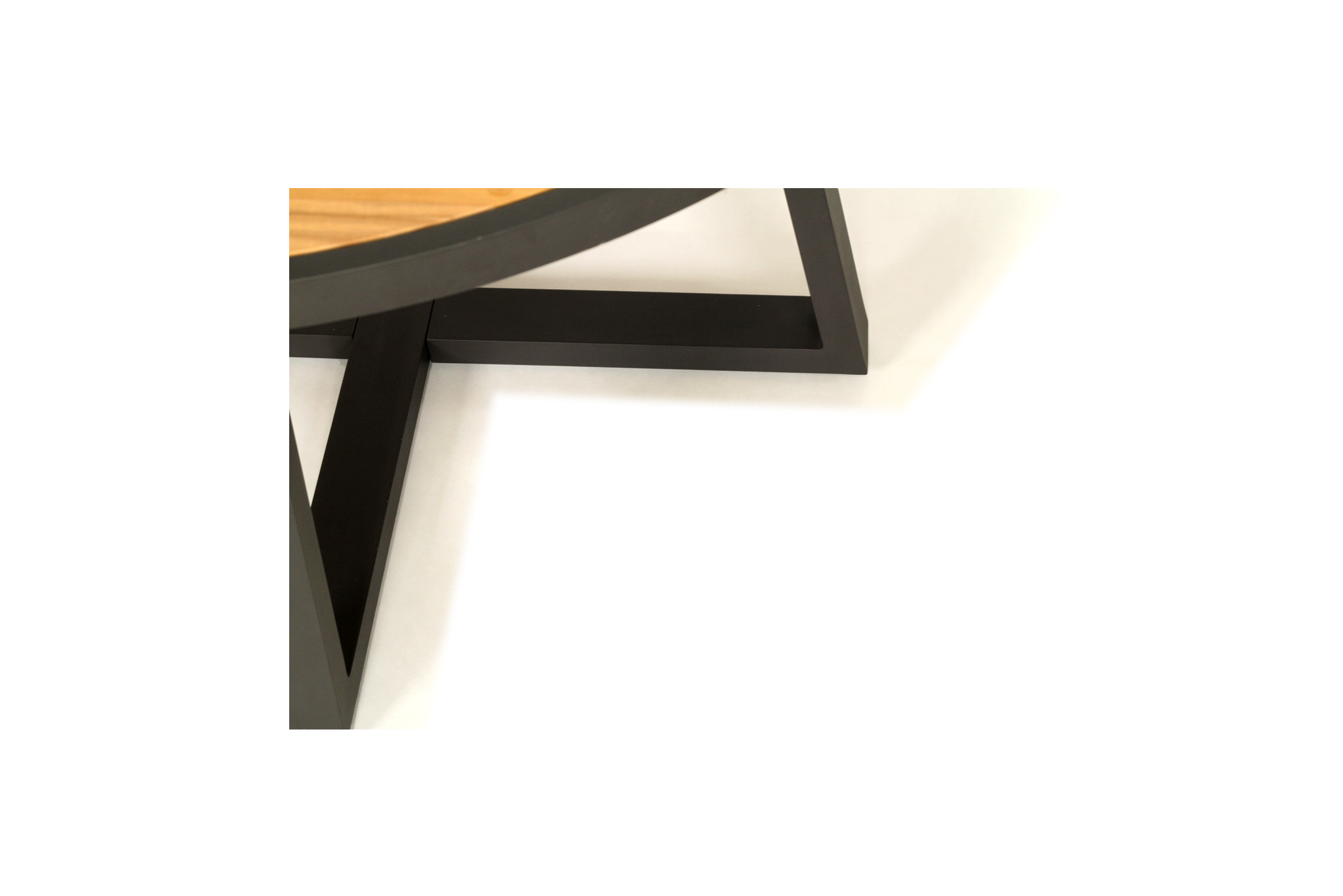 Watego Outdoor Round Dining Table - 1.25m - Asteroid Black (charcoal) Powder Coated Legs - Image 7