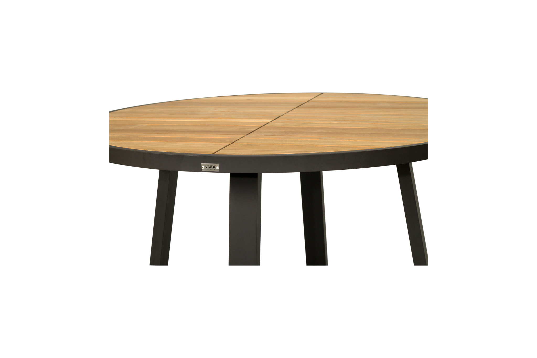 Watego Outdoor Round Dining Table - 1.25m - Asteroid Black (charcoal) Powder Coated Legs - Image 9