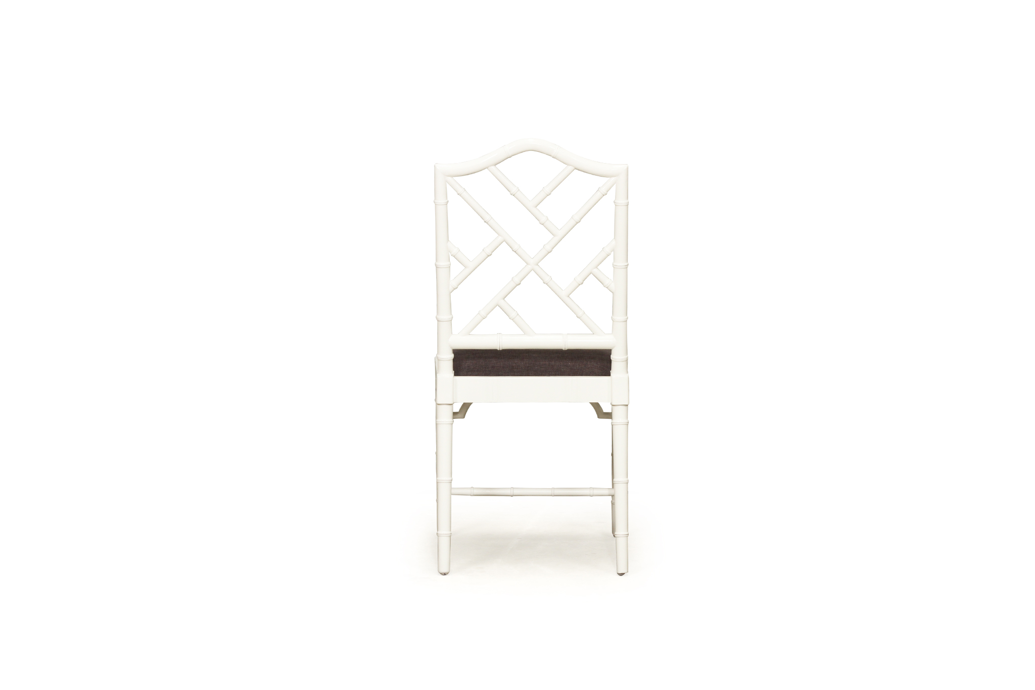 Chippendale Dining Chair - White with Charcoal Fabric - Image 7