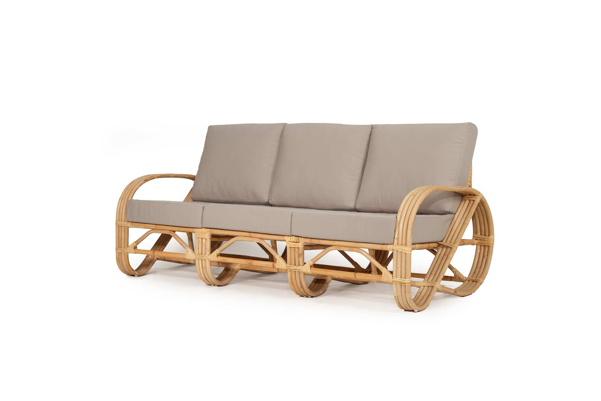 Pretzel Three Seater Sofa - Grey Cushions - Image 2