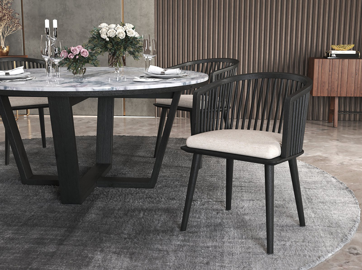 Audrey Dining Chair - Black - Image 9