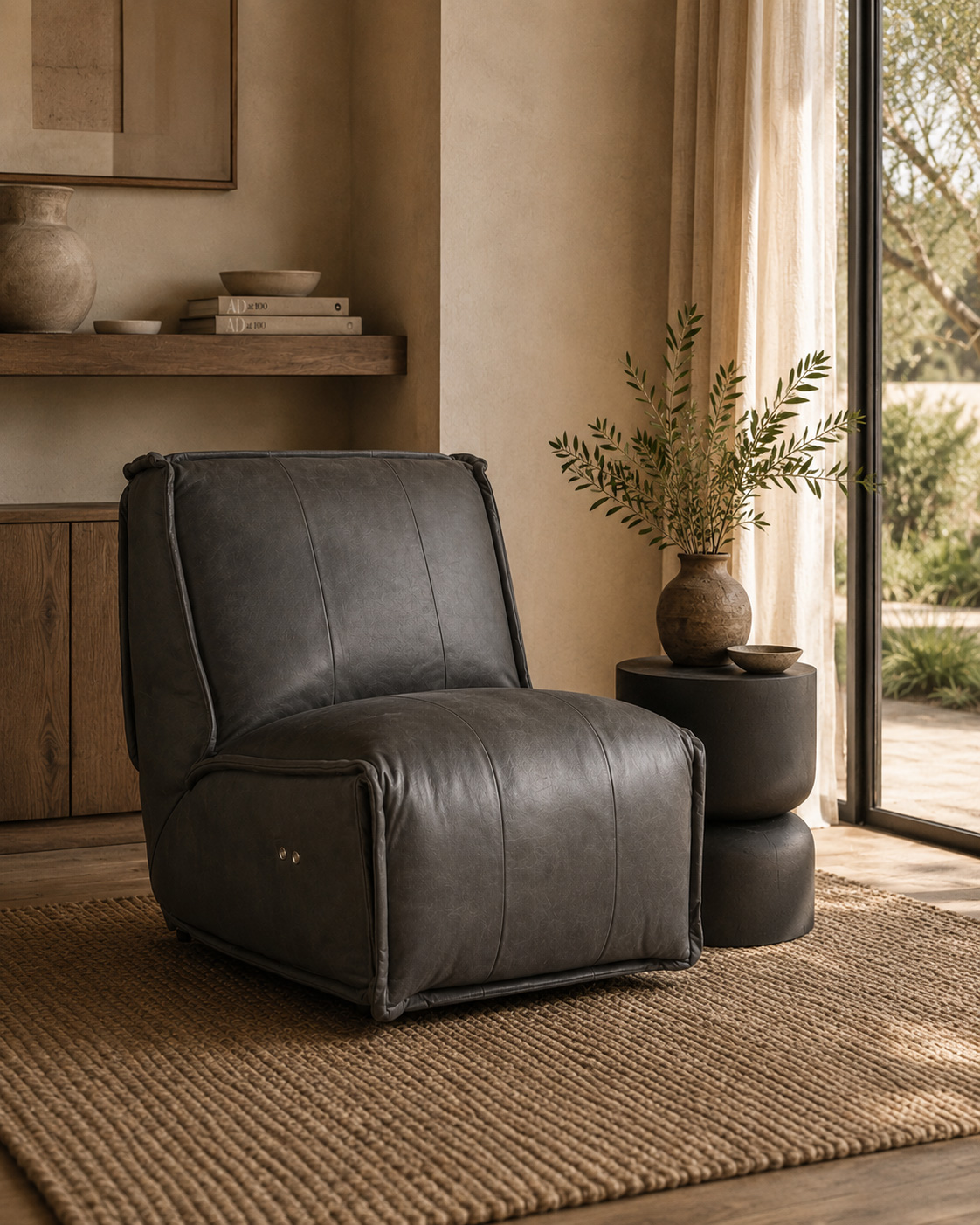 Felix Recliner Motion Sofa - Charcoal - Image 2