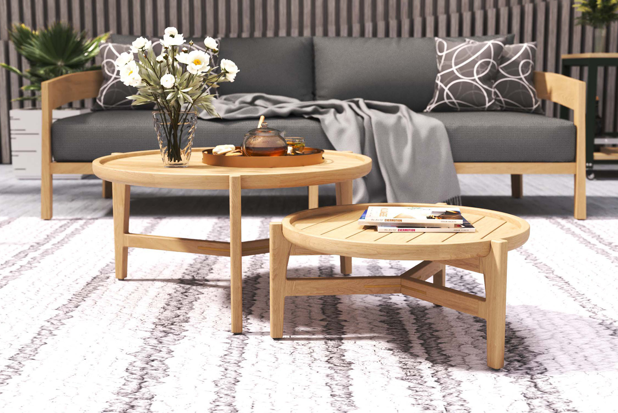 Kingscliff Outdoor Round Coffee Table - 80cm - Image 2