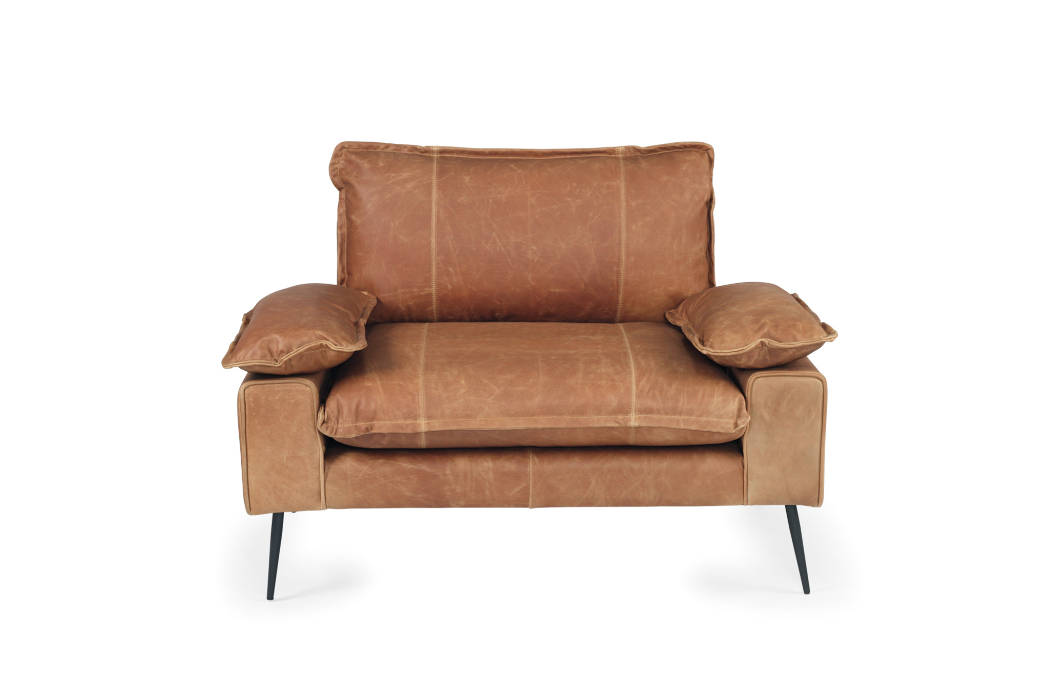 Marly 1 Seater Sofa - Cognac Leather - Image 4