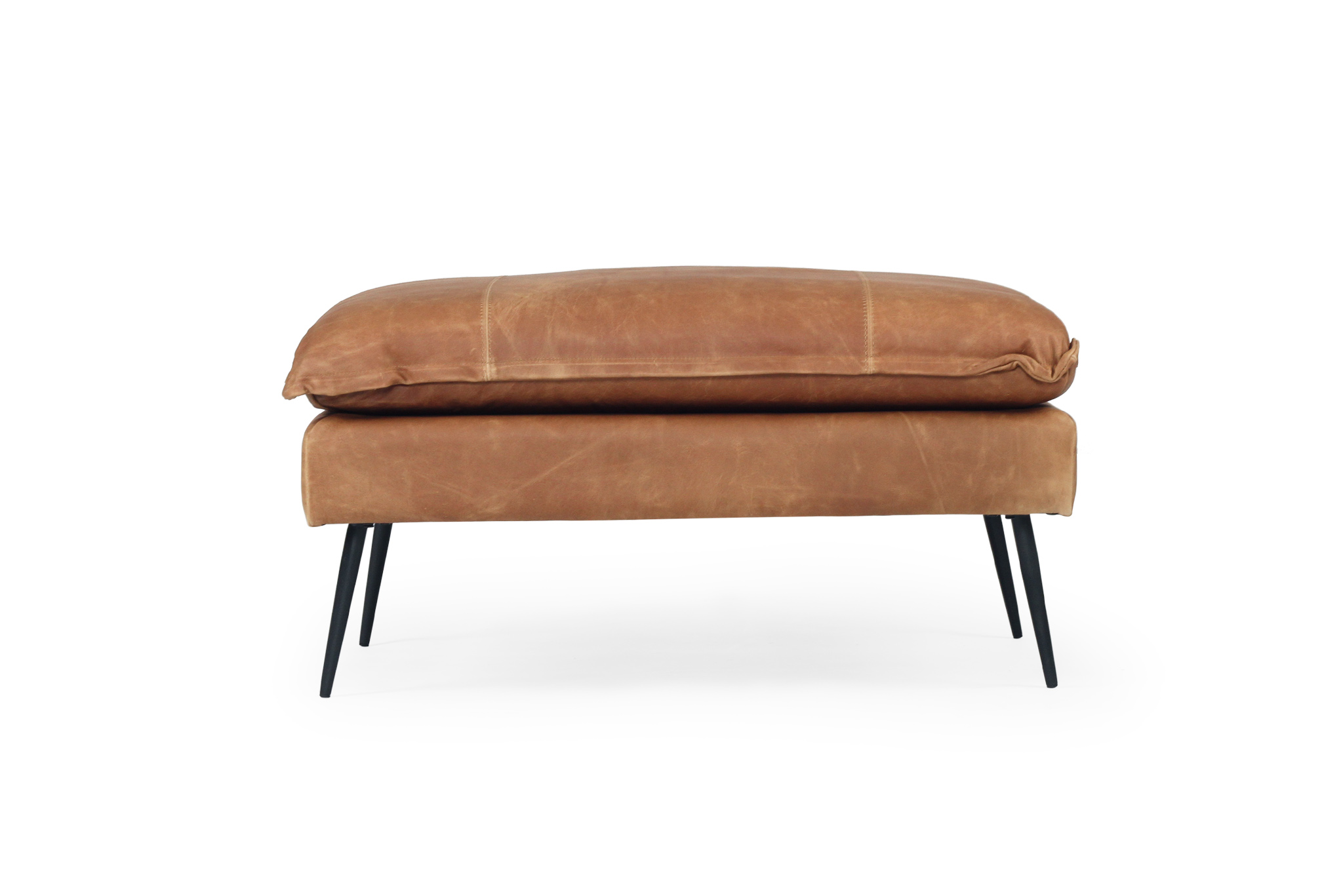 Marly Footstool - Cognac Leather
