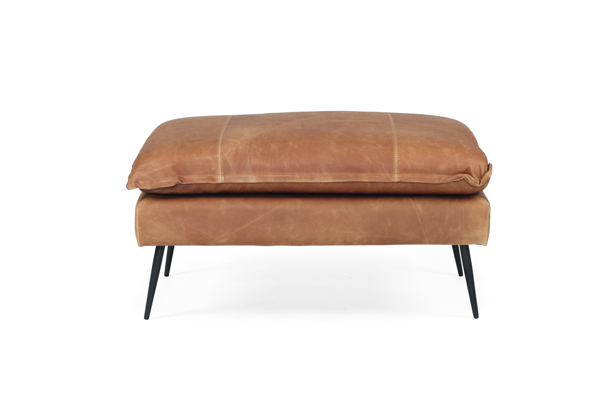 Marly Footstool - Cognac Leather - Image 4