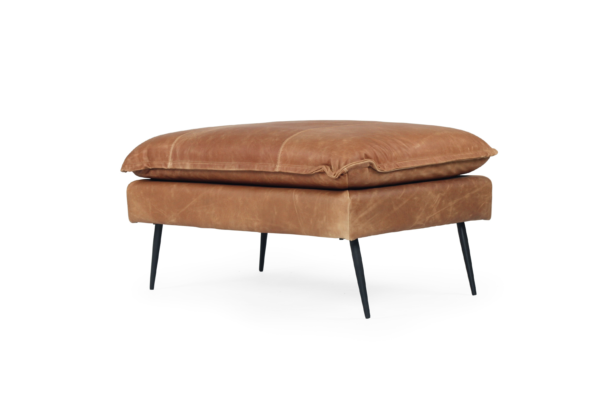 Marly Footstool - Cognac Leather - Image 3