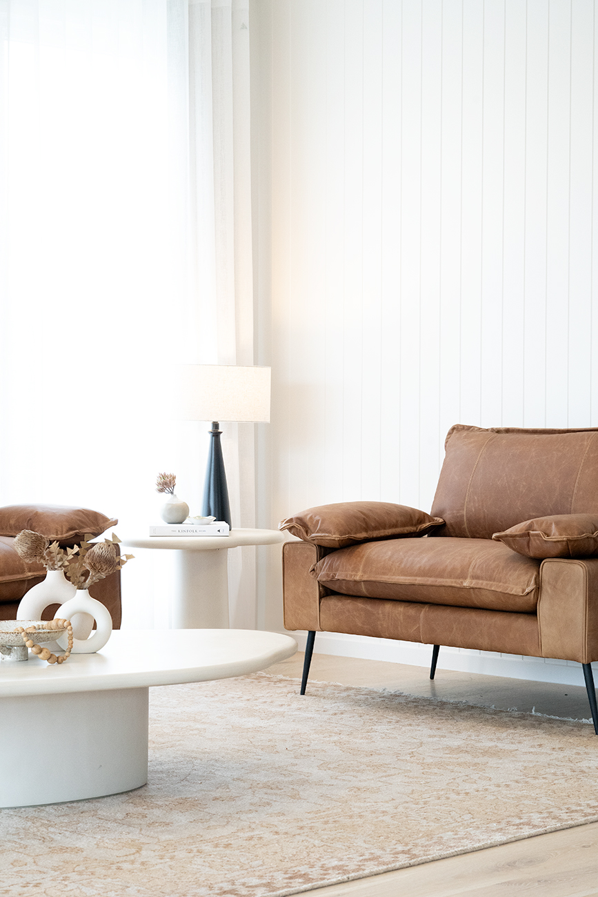Marly 1 Seater Sofa - Cognac Leather - Image 19