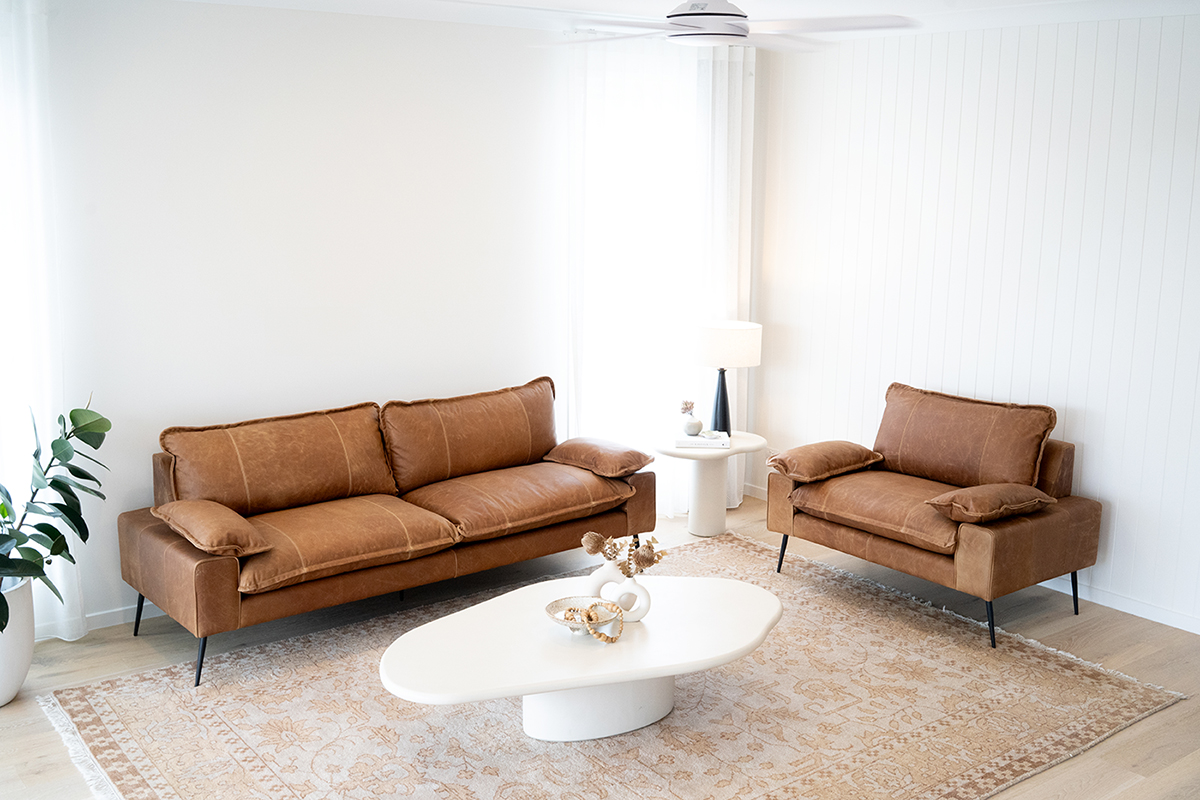 Marly 1 Seater Sofa - Cognac Leather - Image 13