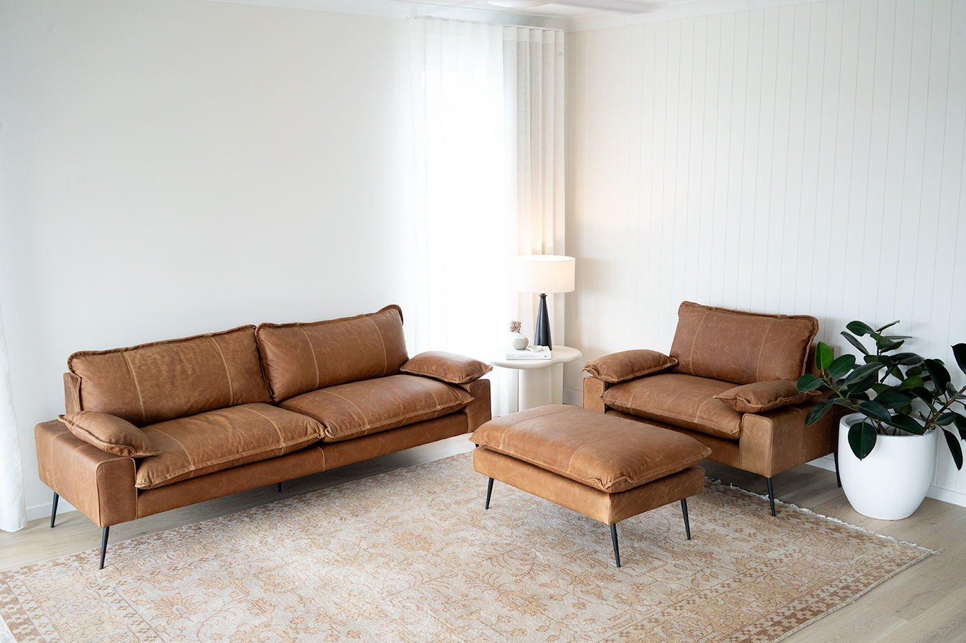 Marly Footstool - Cognac Leather - Image 9