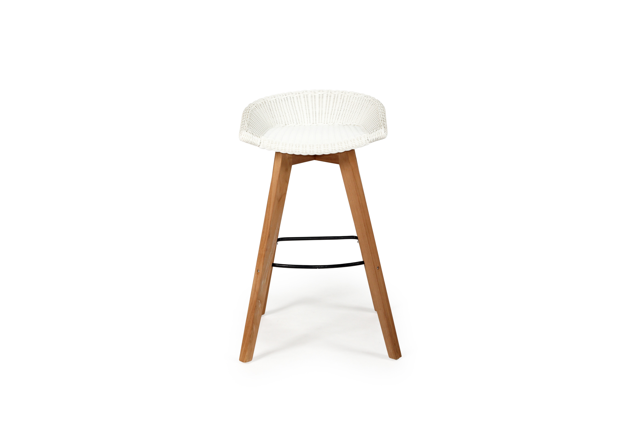 Oceanic Outdoor Backless Bar Stool - White - Image 5