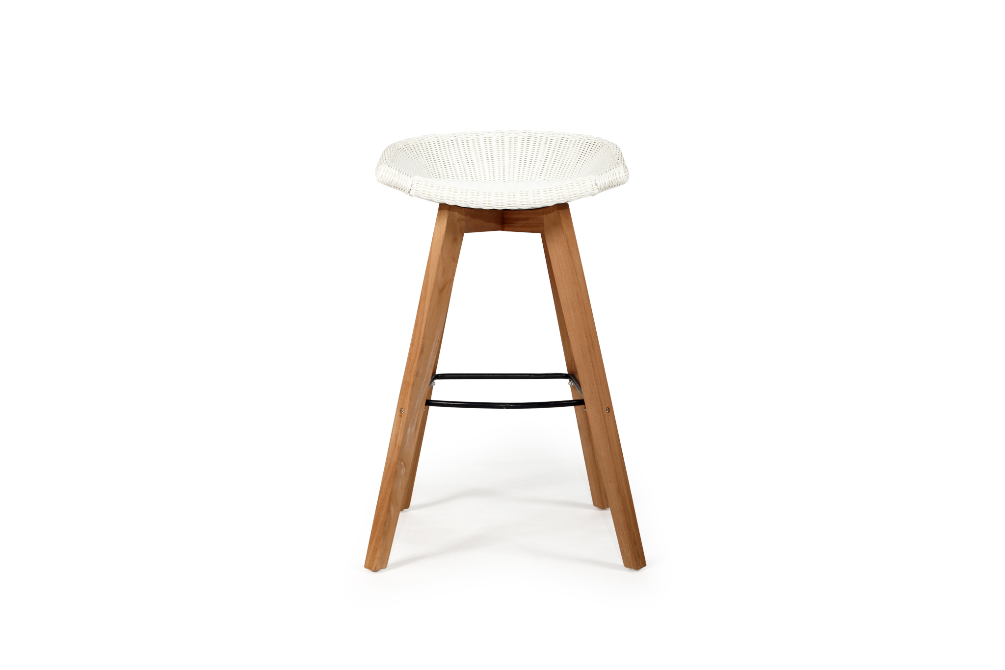 Oceanic Outdoor Backless Bar Stool - White - Image 6