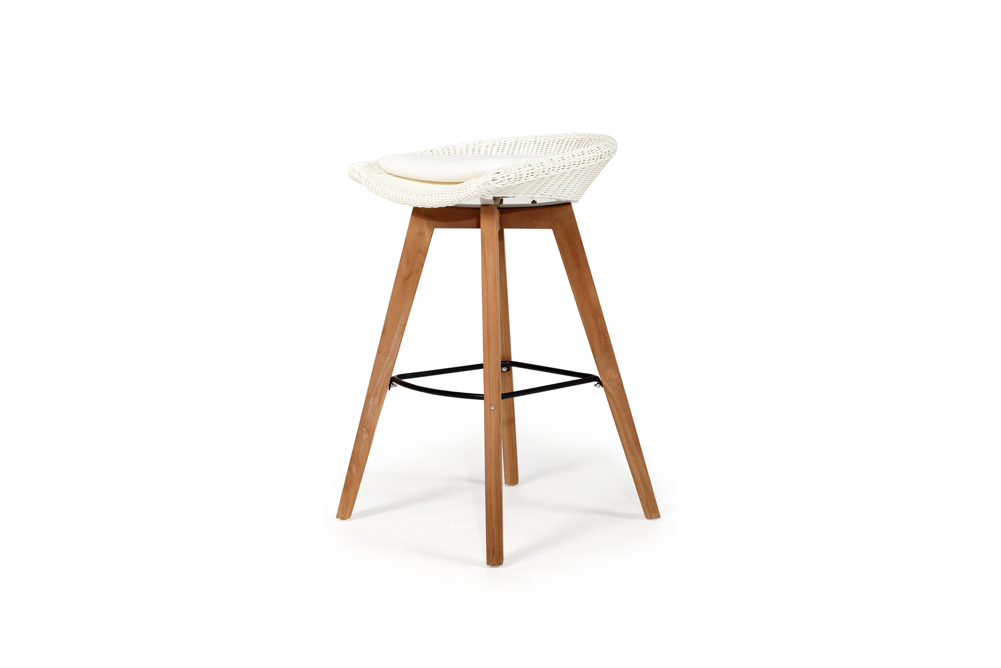 Oceanic Outdoor Backless Bar Stool - White - Image 2