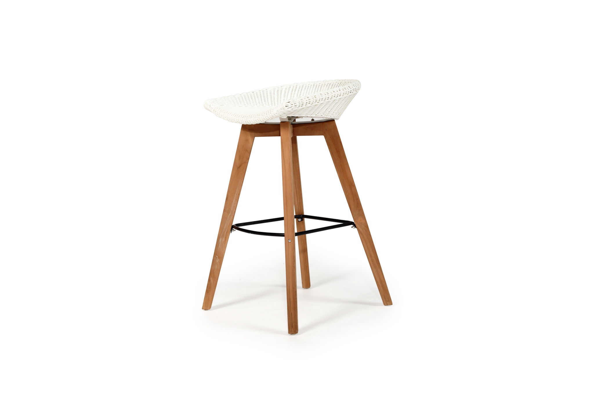 Oceanic Outdoor Backless Bar Stool - White - Image 7