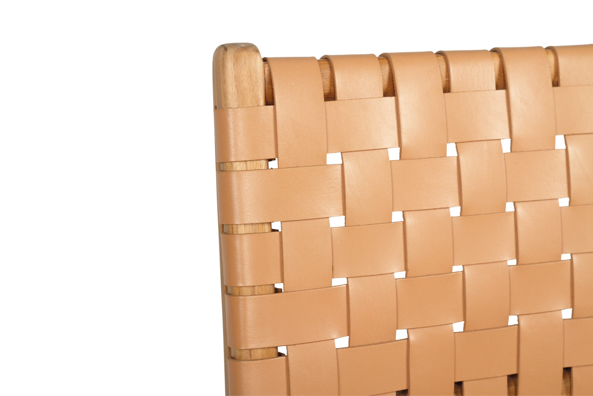 Pasadena Leather Counter Stool - Natural - Woven - Image 8
