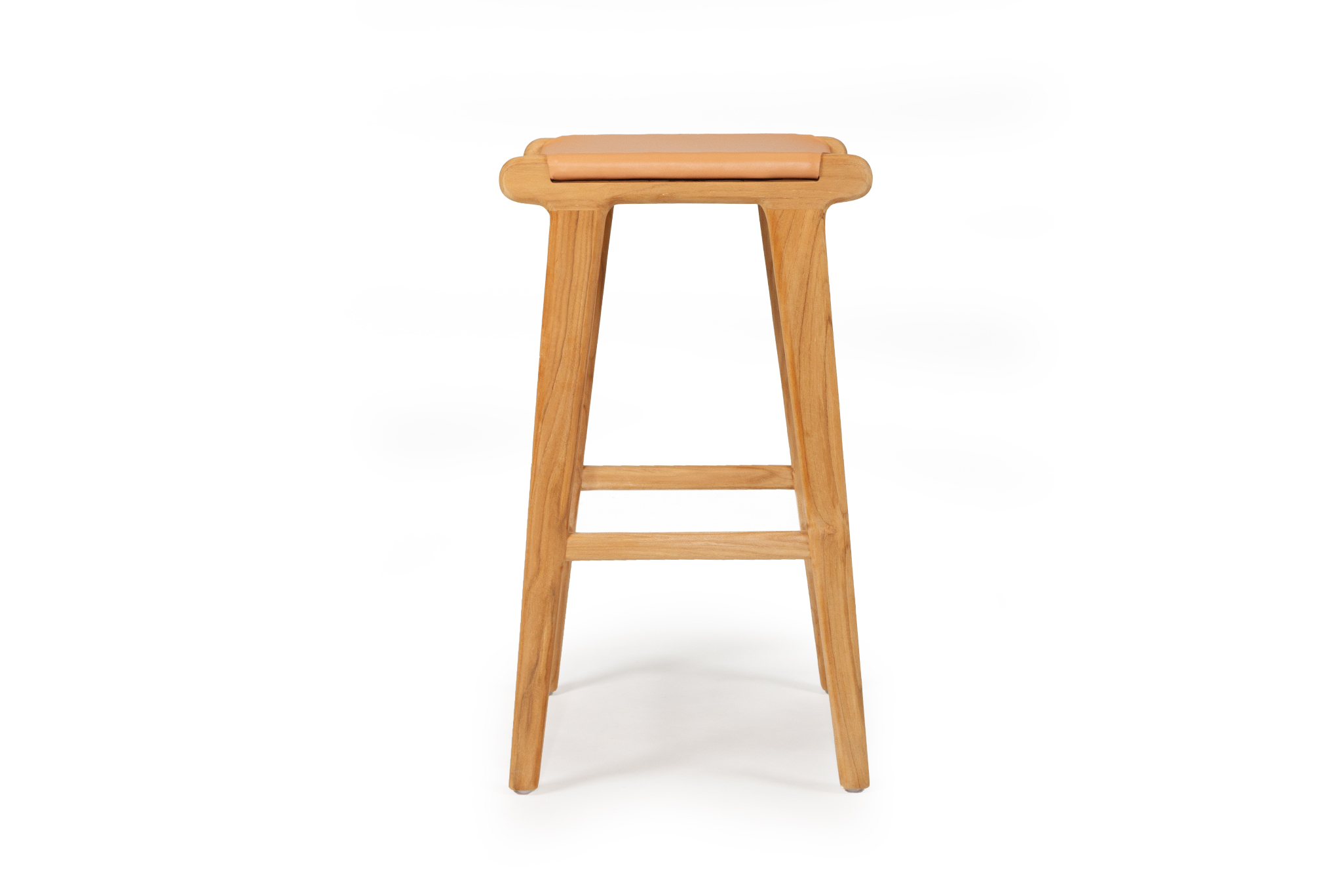 Pasadena Leather Saddle Stool - Flat Natural - Image 5