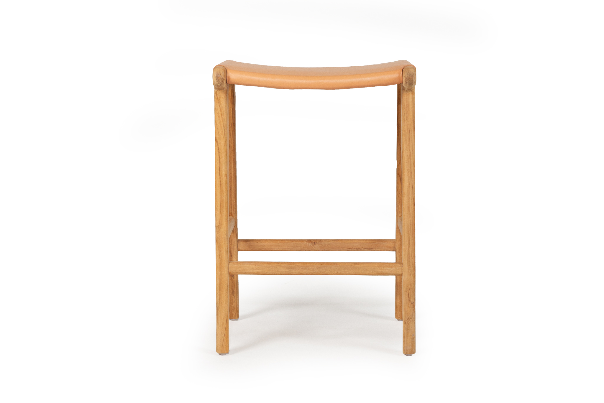 Pasadena Leather Saddle Stool - Flat Natural - Image 7