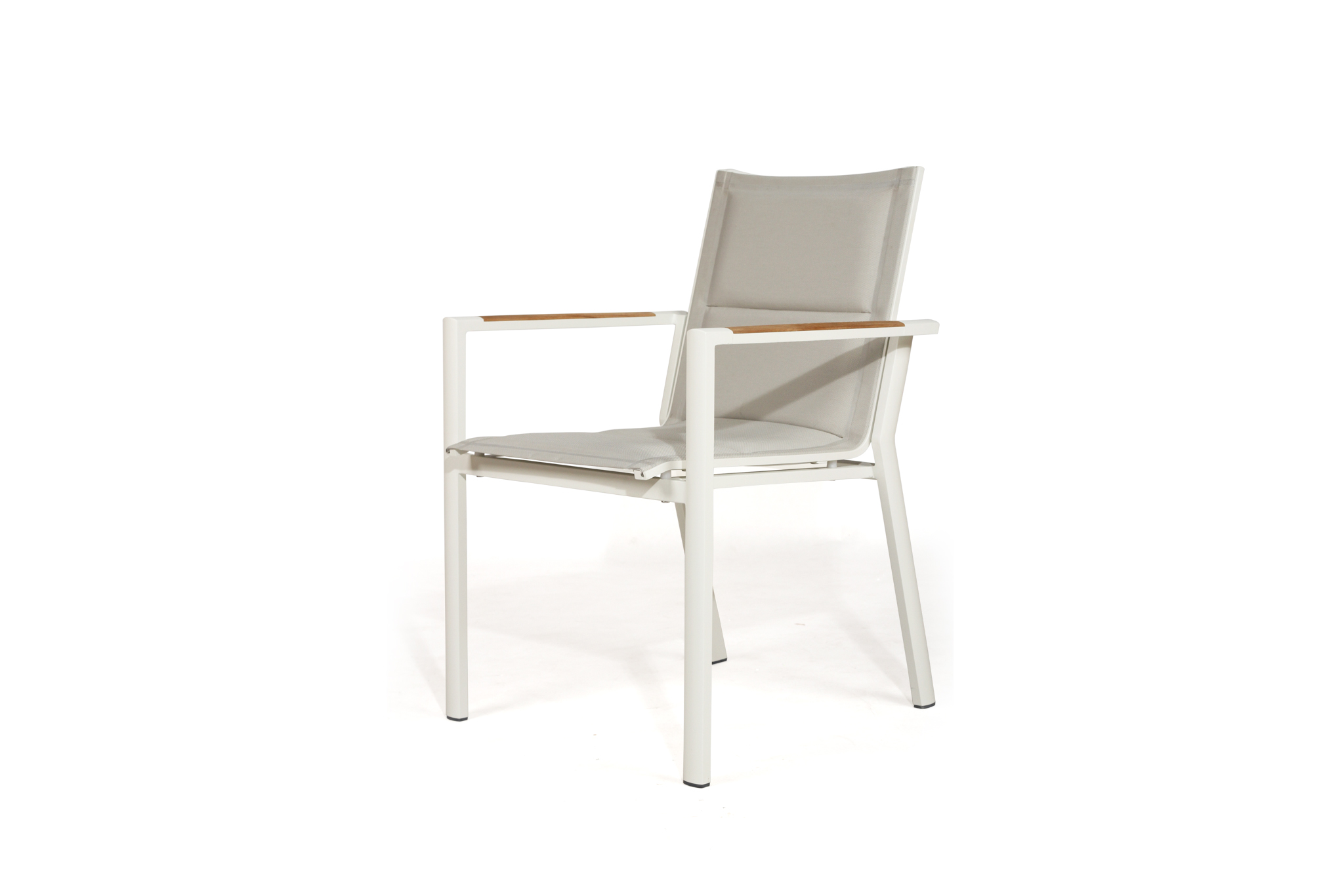Roberto Stackable Outdoor Dining Chair - Pearl White - Set of 4 - Image 11
