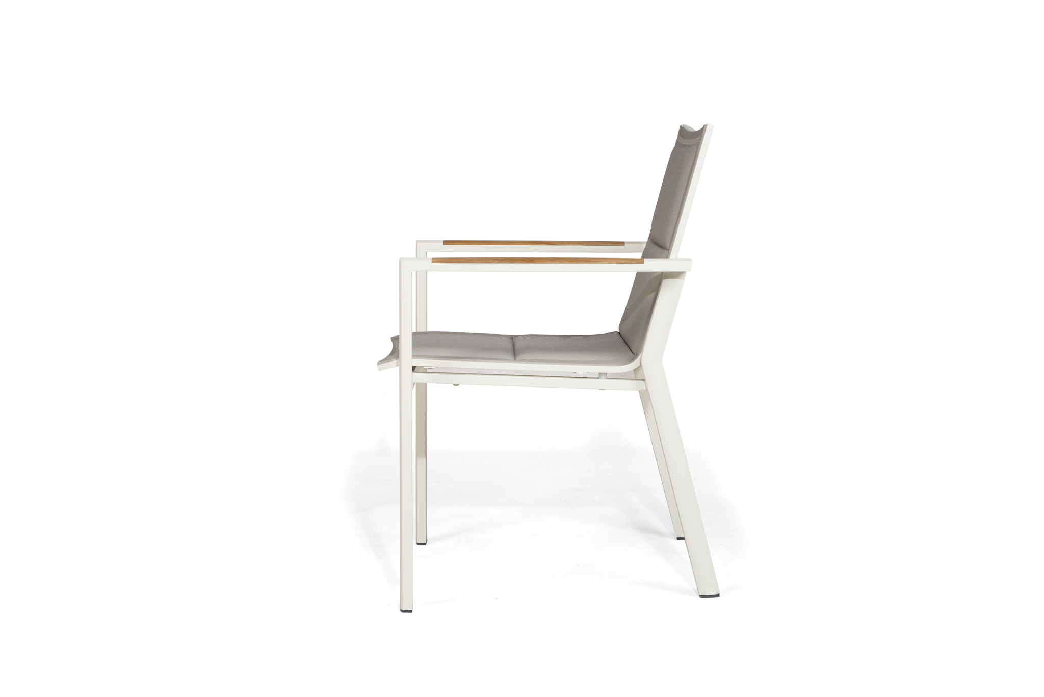 Roberto Stackable Outdoor Dining Chair - Pearl White - Set of 4 - Image 12