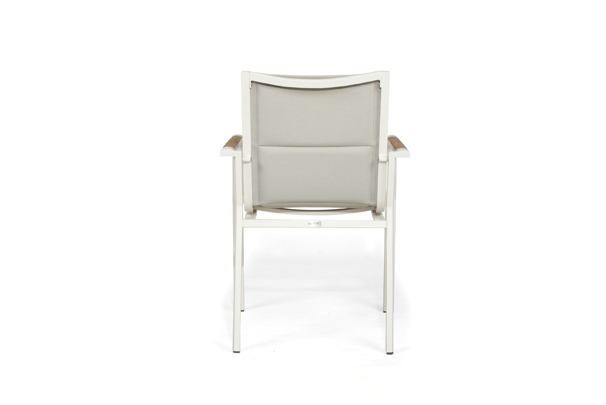 Roberto Stackable Outdoor Dining Chair - Pearl White - Set of 4 - Image 14