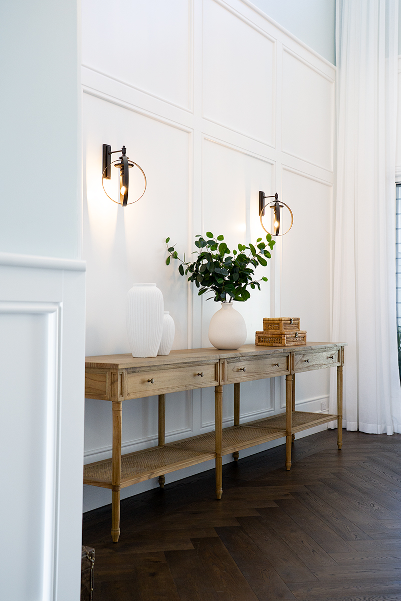 Hamilton Wide Console Table - Weathered Oak - 280cm - Image 11