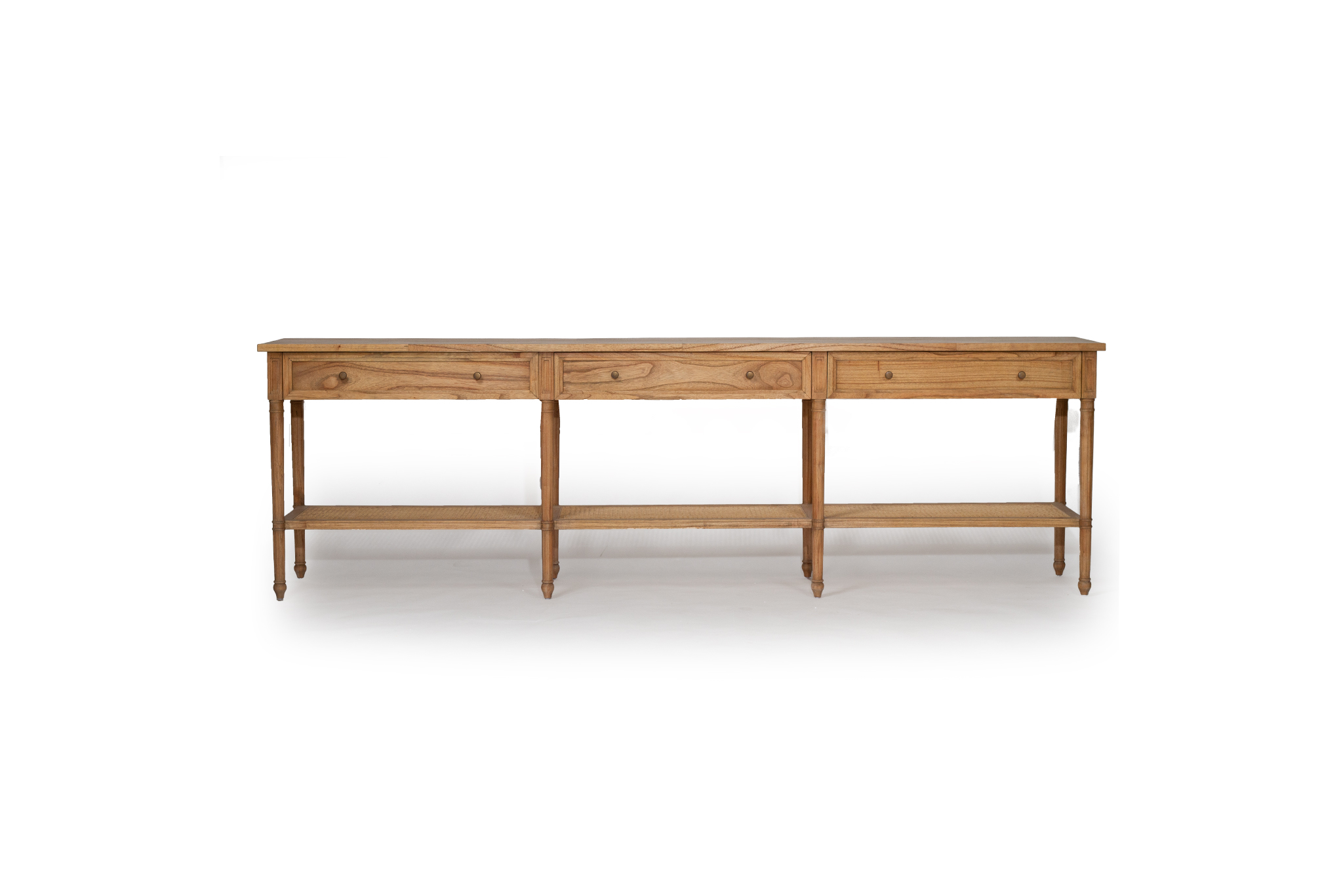 Hamilton Wide Console Table - Weathered Oak - 280cm