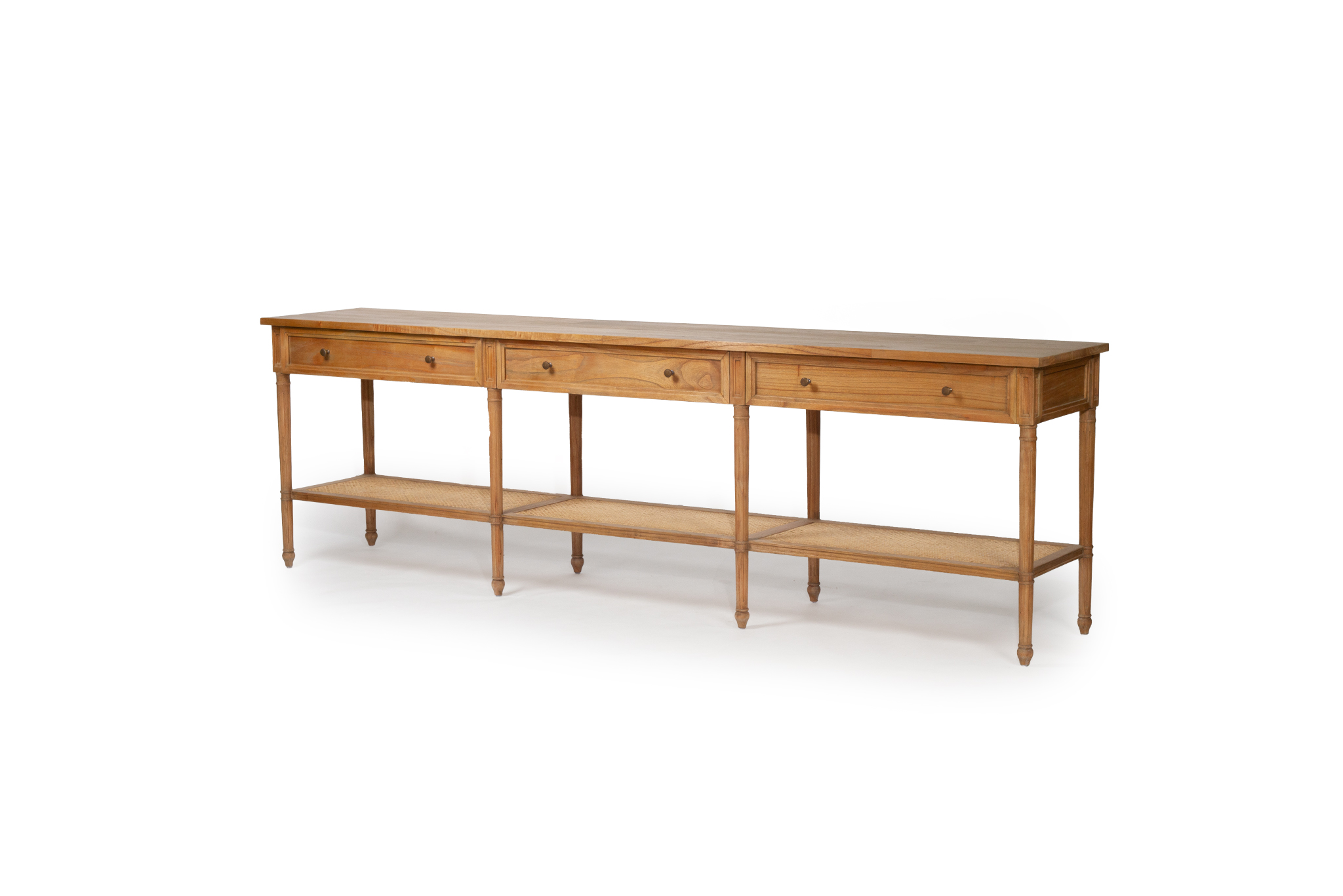 Hamilton Wide Console Table - Weathered Oak - 280cm - Image 3