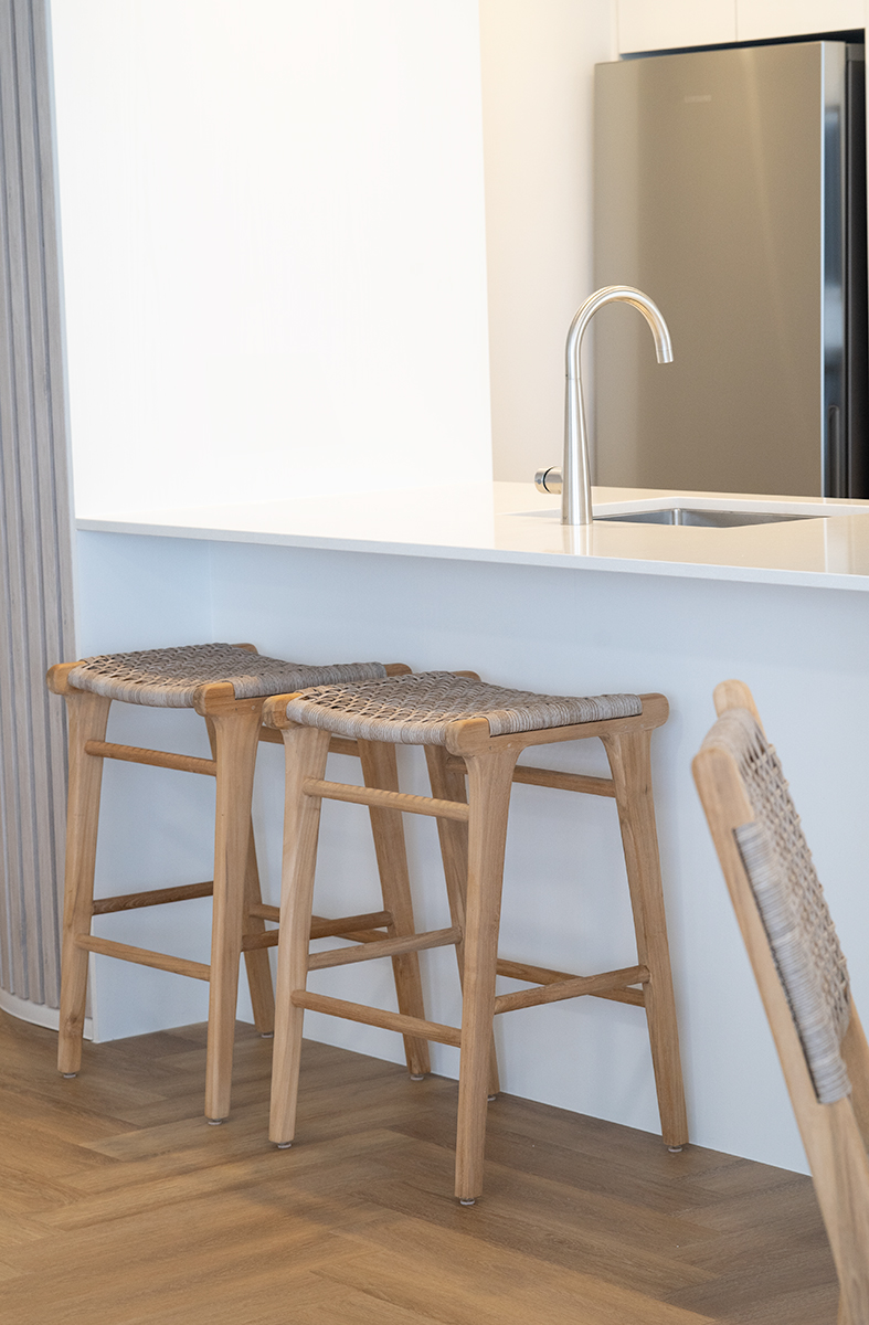 Zen Backless Counter Stool - Washed Grey - Image 2