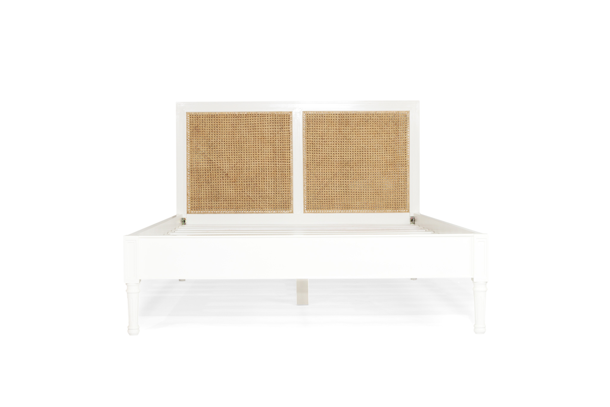 Hamilton Cane Bed - King Size - Low End - White