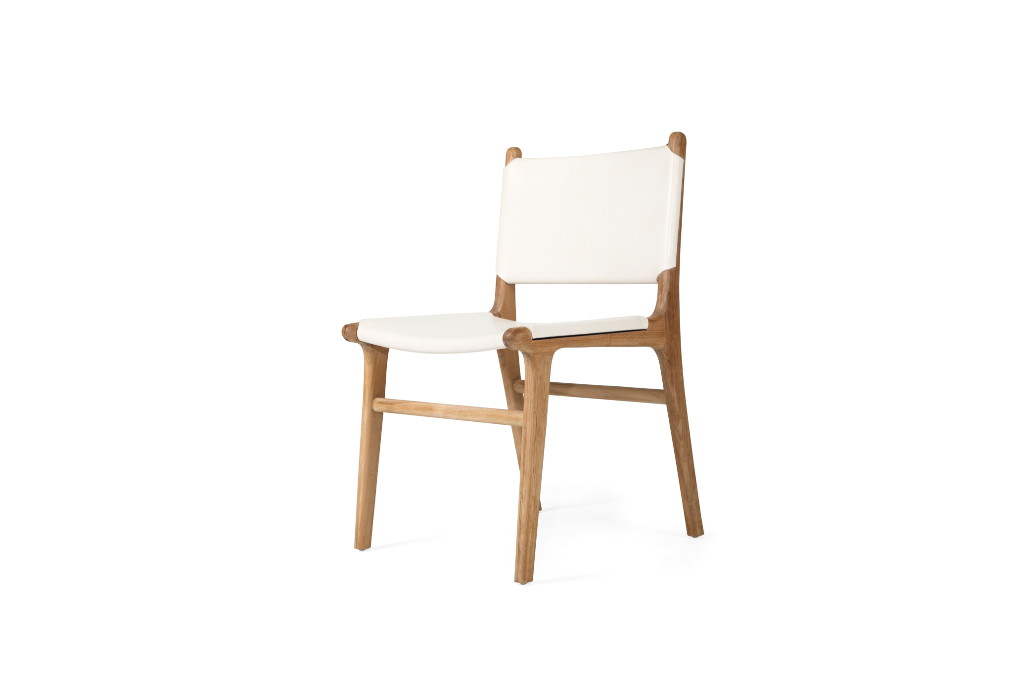Pasadena Leather Side Chair - White