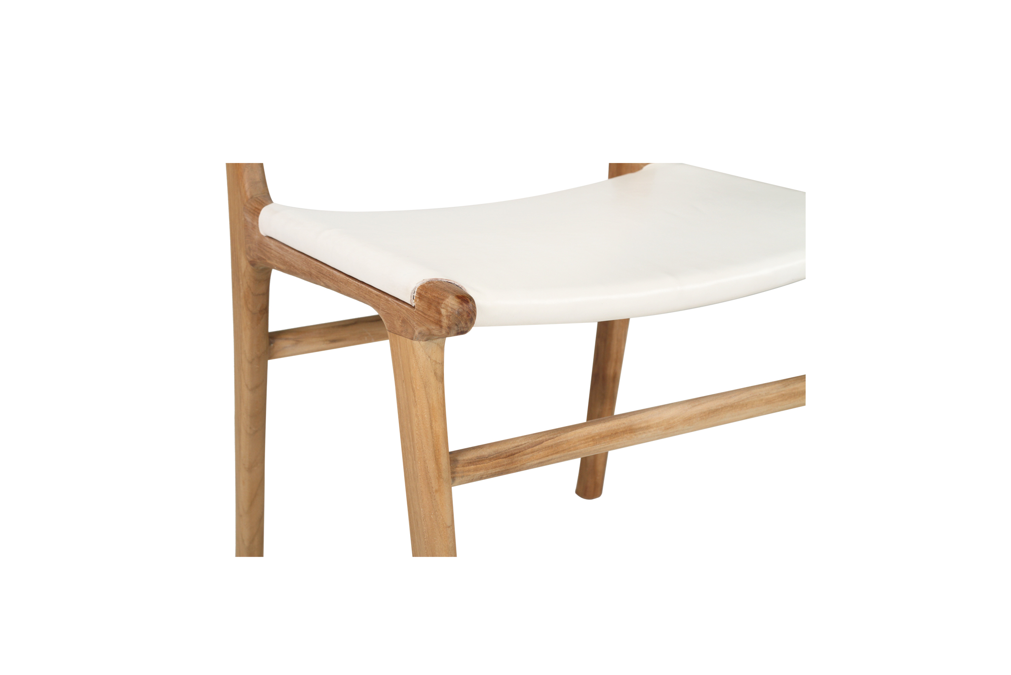 Pasadena Leather Side Chair - White - Image 9